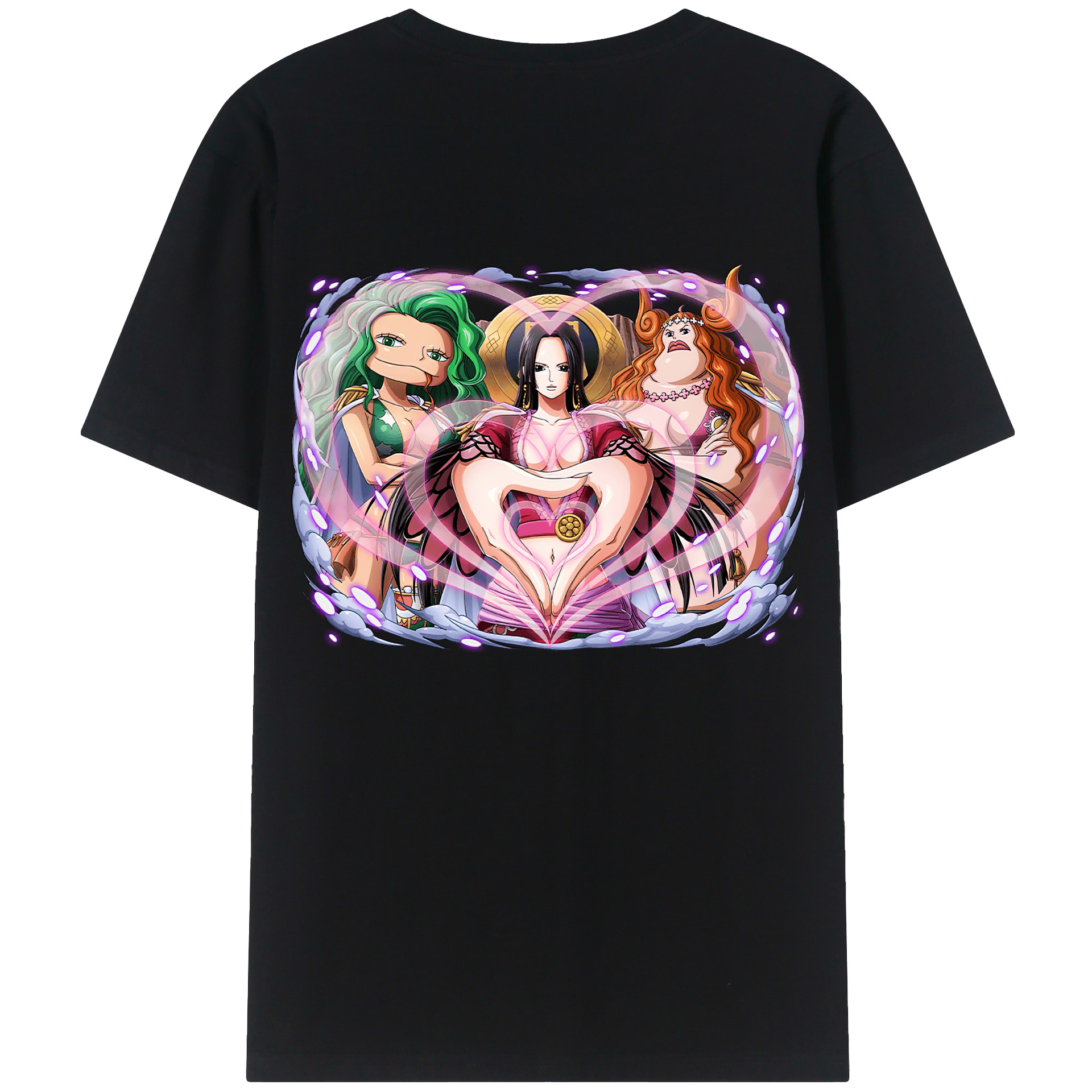 ワンピース ボア・ハンコック ONE PIECE Boa·Hancock 綿100％ メンズ半袖Tシャツ（バックプリント） 通気性