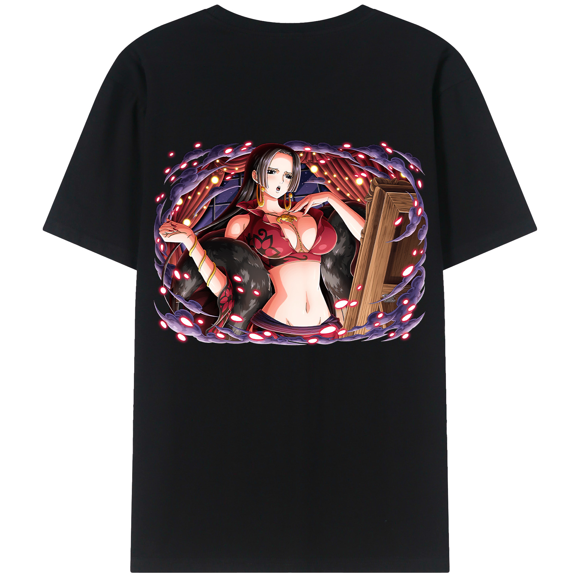 ワンピース ボア・ハンコック ONE PIECE Boa·Hancock 綿100％ メンズ半袖Tシャツ（バックプリント） 通気性