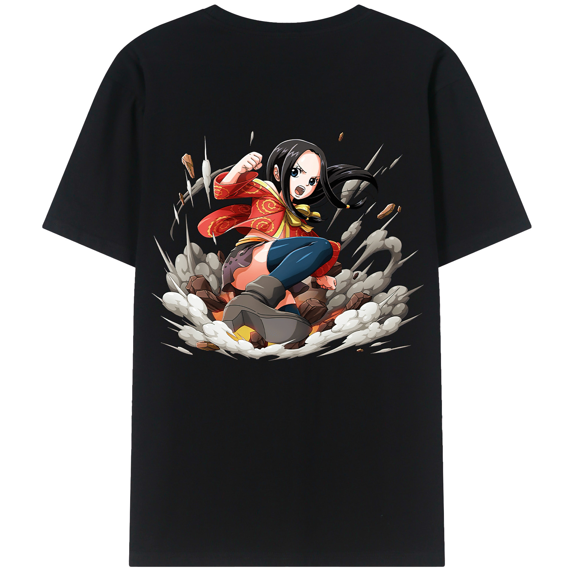 ワンピース ボア・ハンコック ONE PIECE Boa·Hancock 綿100％ メンズ半袖Tシャツ（バックプリント） 通気性