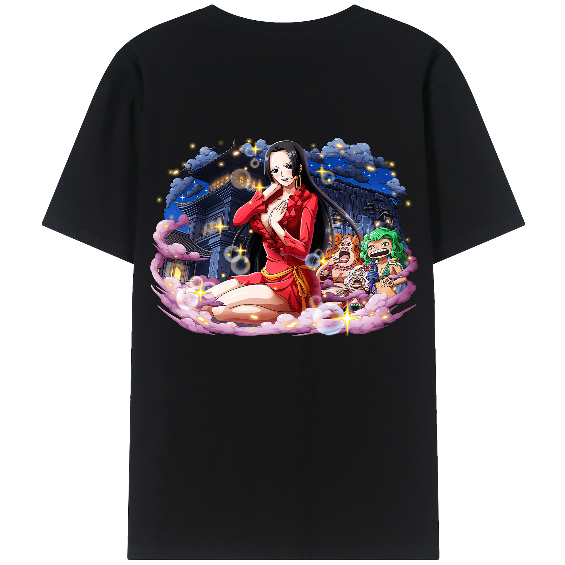 ワンピース ボア・ハンコック ONE PIECE Boa·Hancock 綿100％ メンズ半袖Tシャツ（バックプリント） 通気性