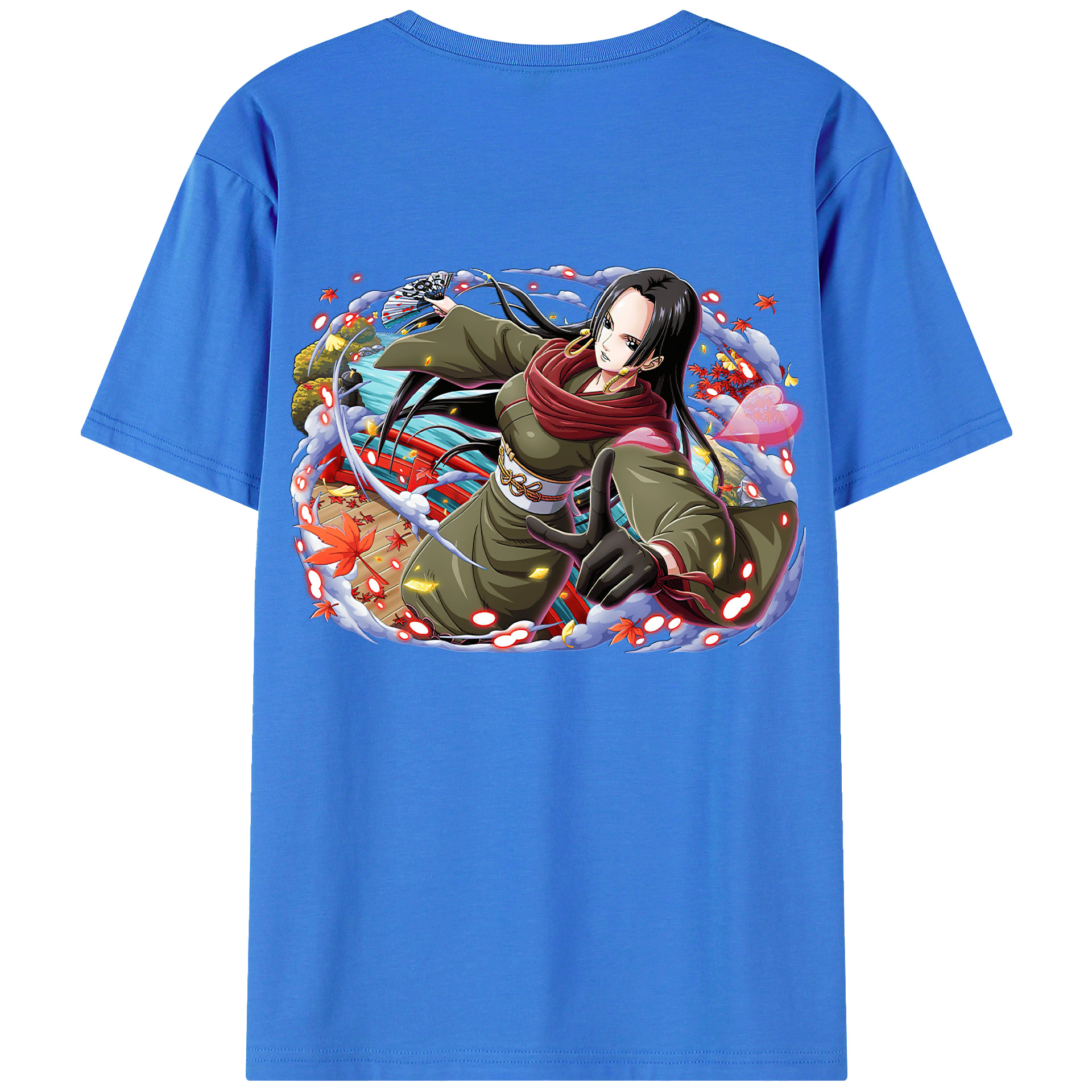 ワンピース ボア・ハンコック ONE PIECE Boa·Hancock 綿100％ メンズ半袖Tシャツ（バックプリント） 通気性