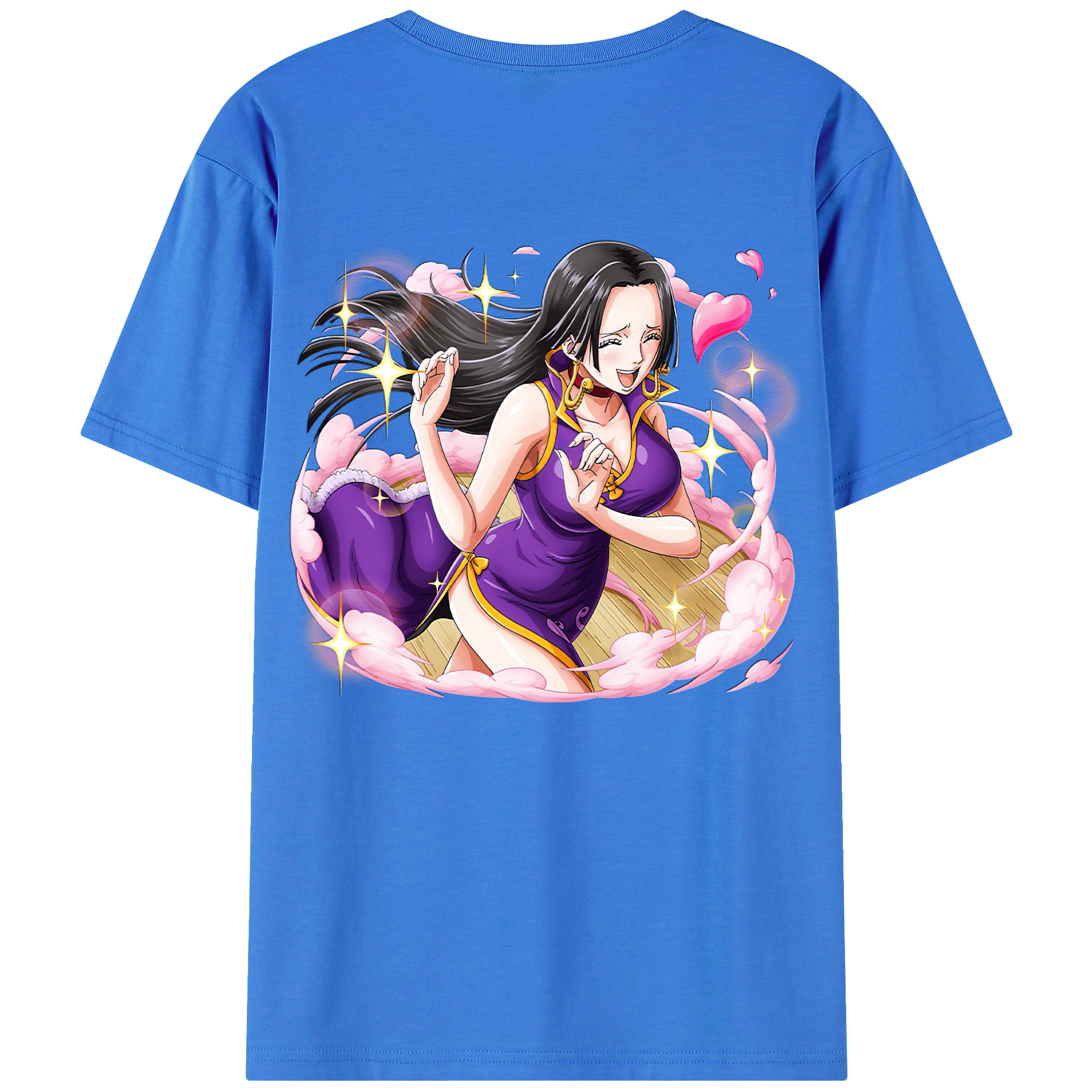 ワンピース ボア・ハンコック ONE PIECE Boa·Hancock 綿100％ メンズ半袖Tシャツ（バックプリント） 通気性
