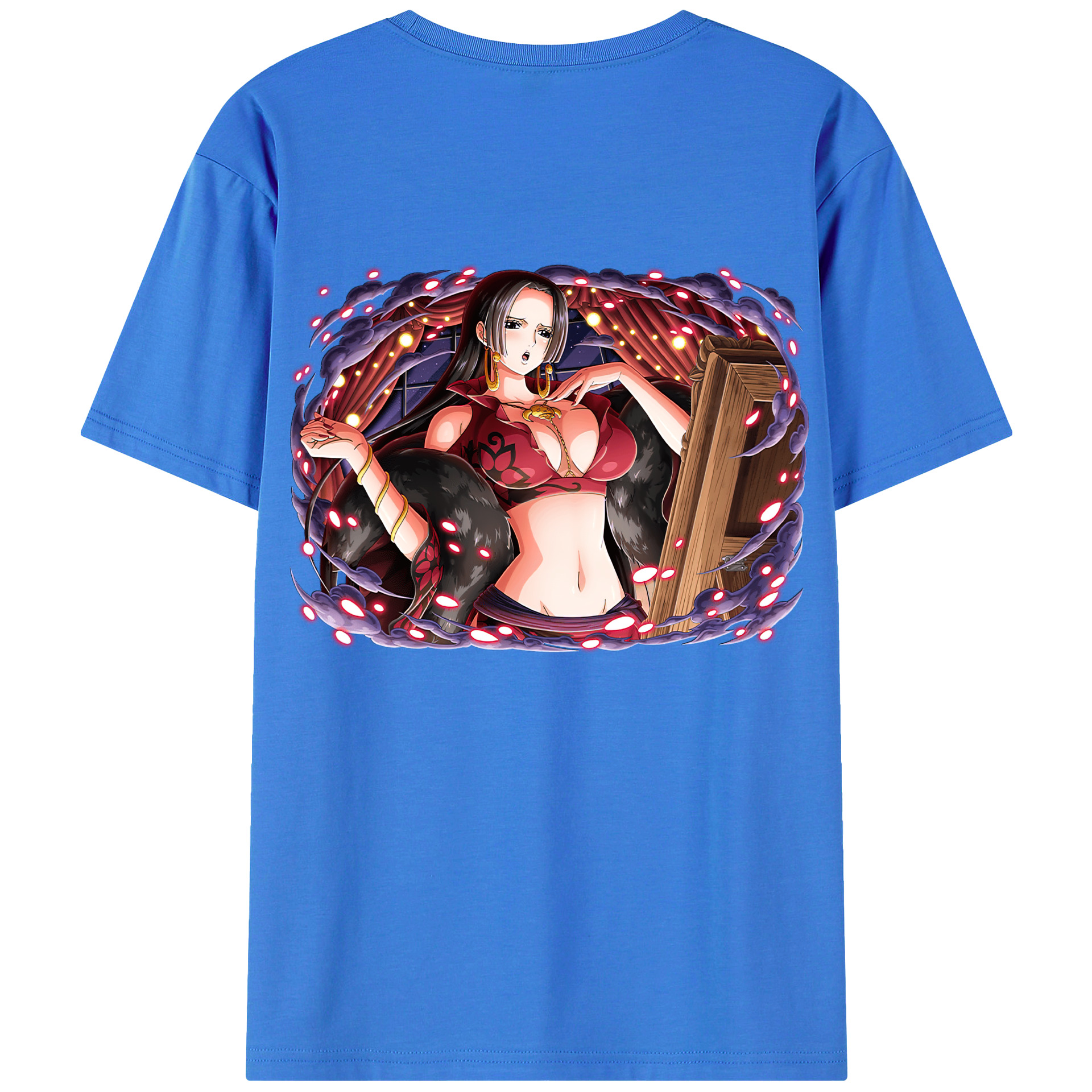 ワンピース ボア・ハンコック ONE PIECE Boa·Hancock 綿100％ メンズ半袖Tシャツ（バックプリント） 通気性