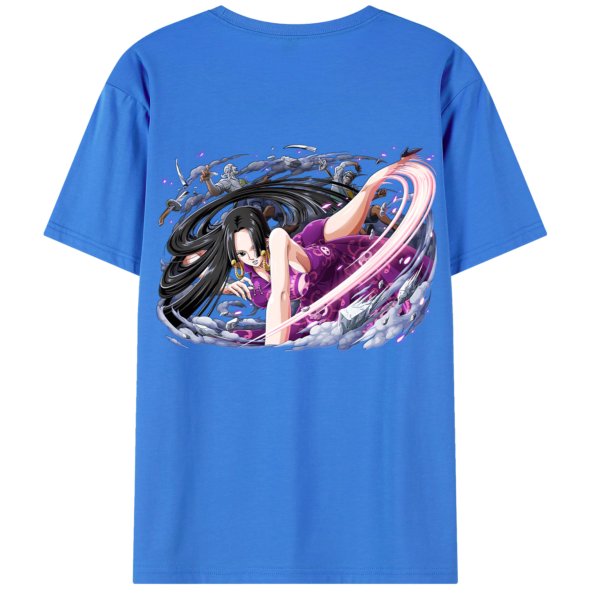 ワンピース ボア・ハンコック ONE PIECE Boa·Hancock 綿100％ メンズ半袖Tシャツ（バックプリント） 通気性