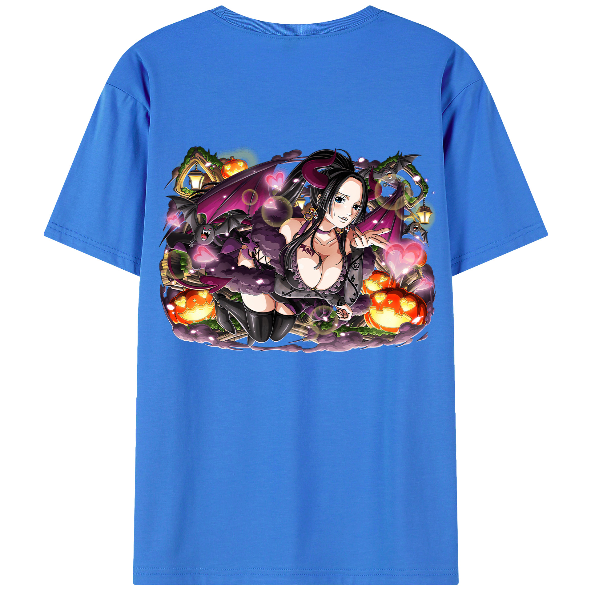 ワンピース ボア・ハンコック ONE PIECE Boa·Hancock 綿100％ メンズ半袖Tシャツ（バックプリント） 通気性