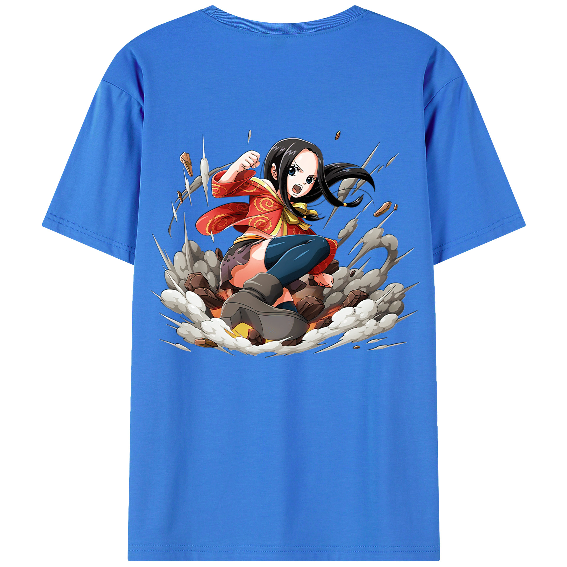 ワンピース ボア・ハンコック ONE PIECE Boa·Hancock 綿100％ メンズ半袖Tシャツ（バックプリント） 通気性