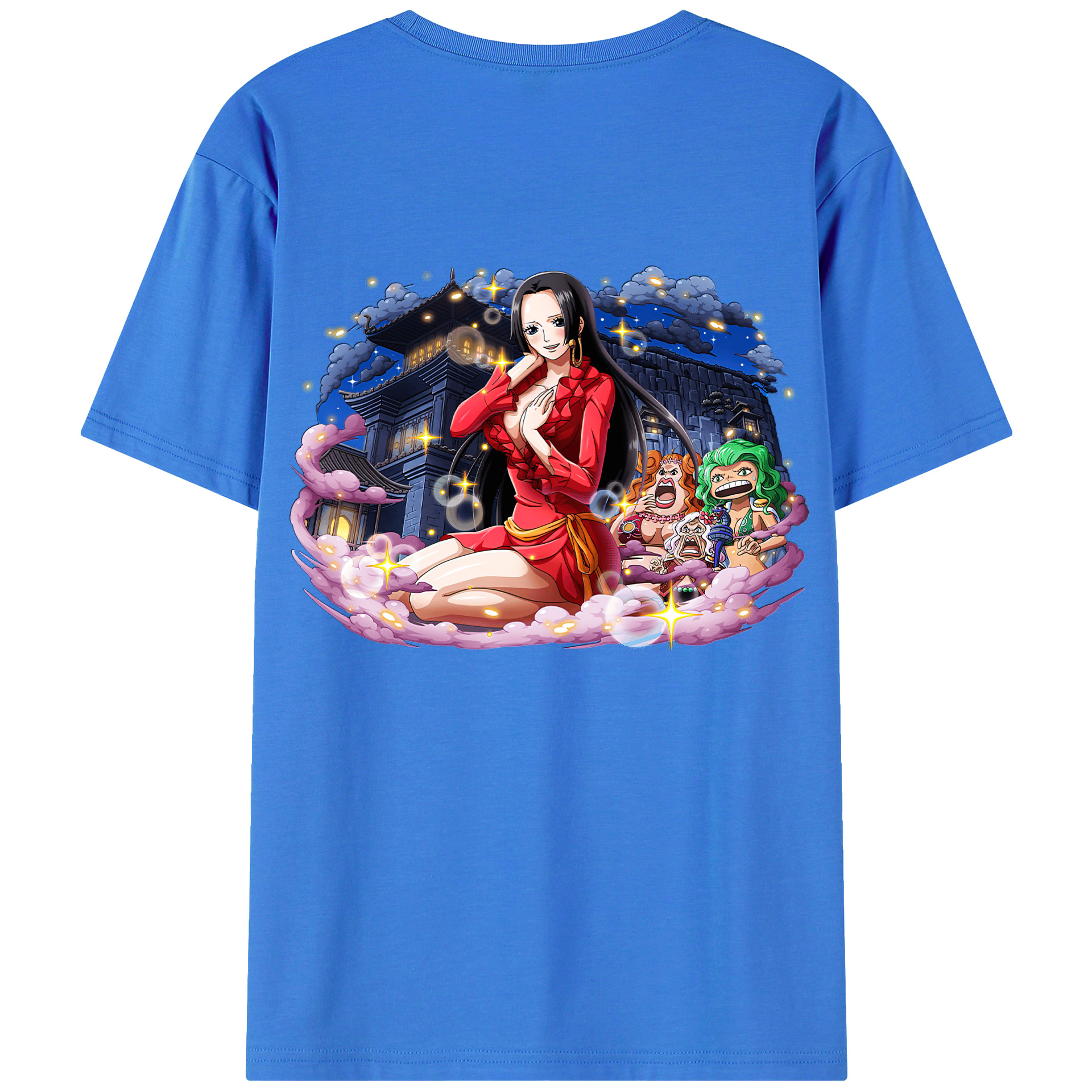 ワンピース ボア・ハンコック ONE PIECE Boa·Hancock 綿100％ メンズ半袖Tシャツ（バックプリント） 通気性