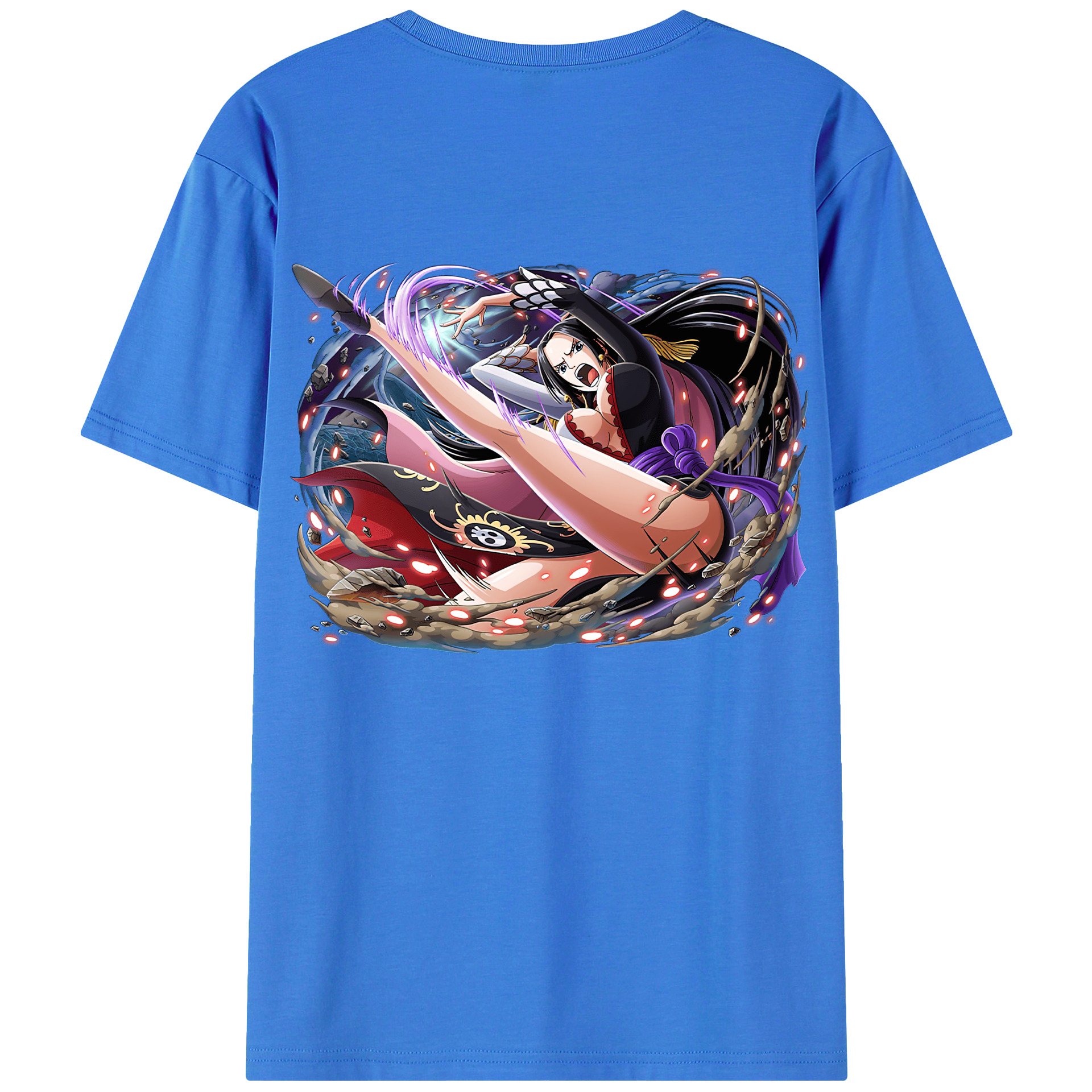 ワンピース ボア・ハンコック ONE PIECE Boa·Hancock 綿100％ メンズ半袖Tシャツ（バックプリント） 通気性