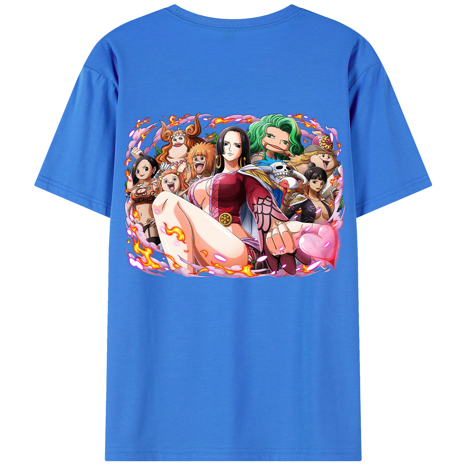 ワンピース ボア・ハンコック ONE PIECE Boa·Hancock 綿100％ メンズ半袖Tシャツ（バックプリント） 通気性