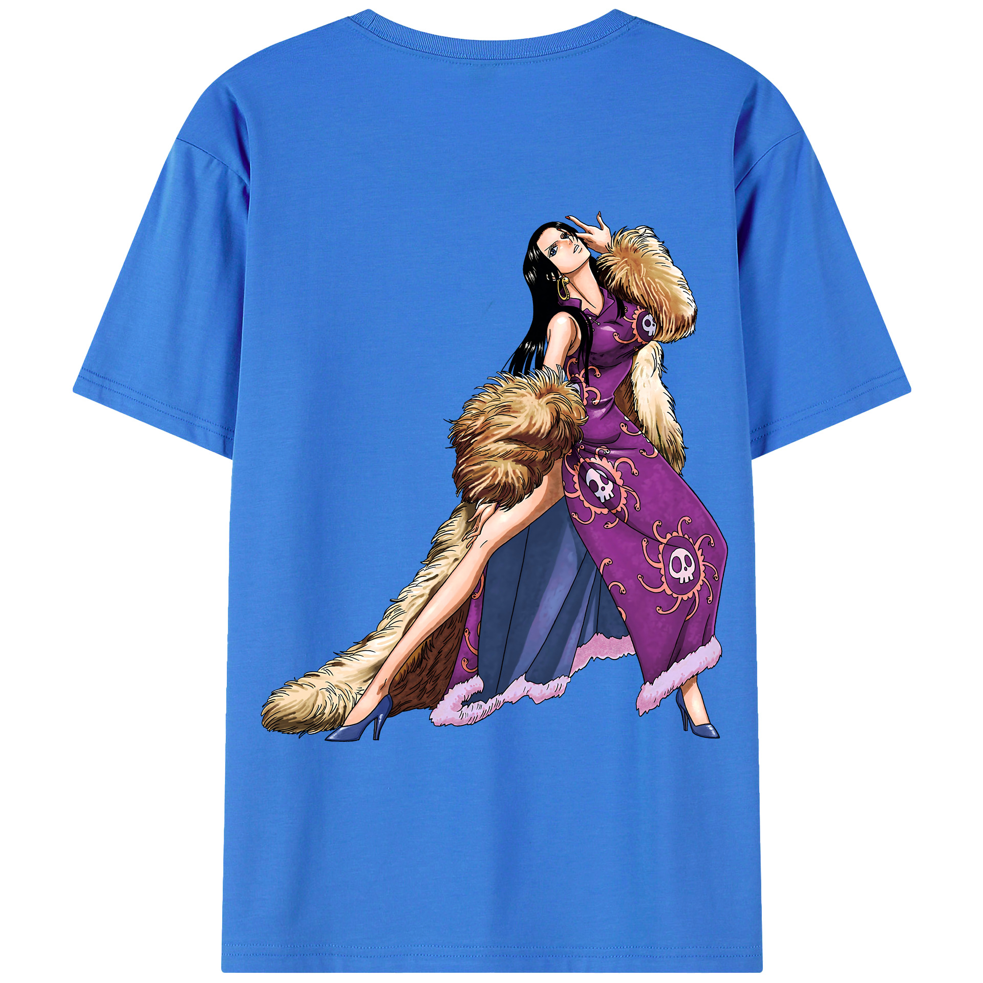 ワンピース ボア・ハンコック ONE PIECE Boa·Hancock 綿100％ メンズ半袖Tシャツ（バックプリント） 通気性