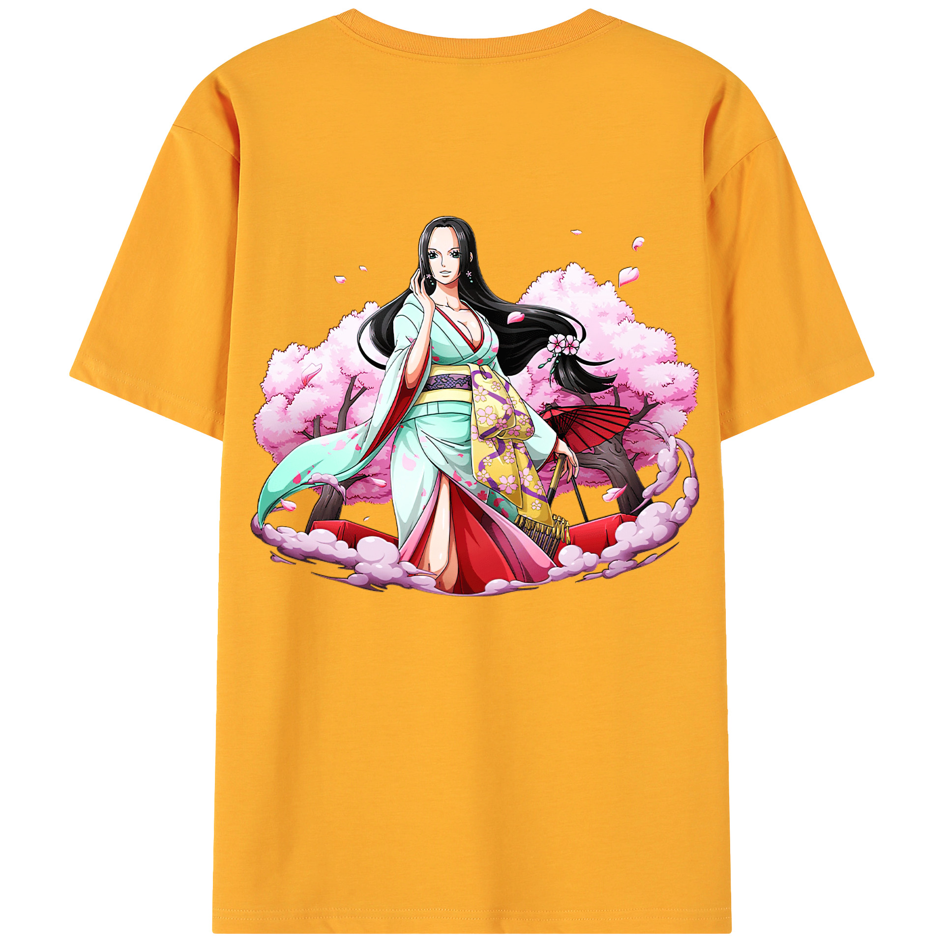 ワンピース ボア・ハンコック ONE PIECE Boa·Hancock 綿100％ メンズ半袖Tシャツ（バックプリント） 通気性