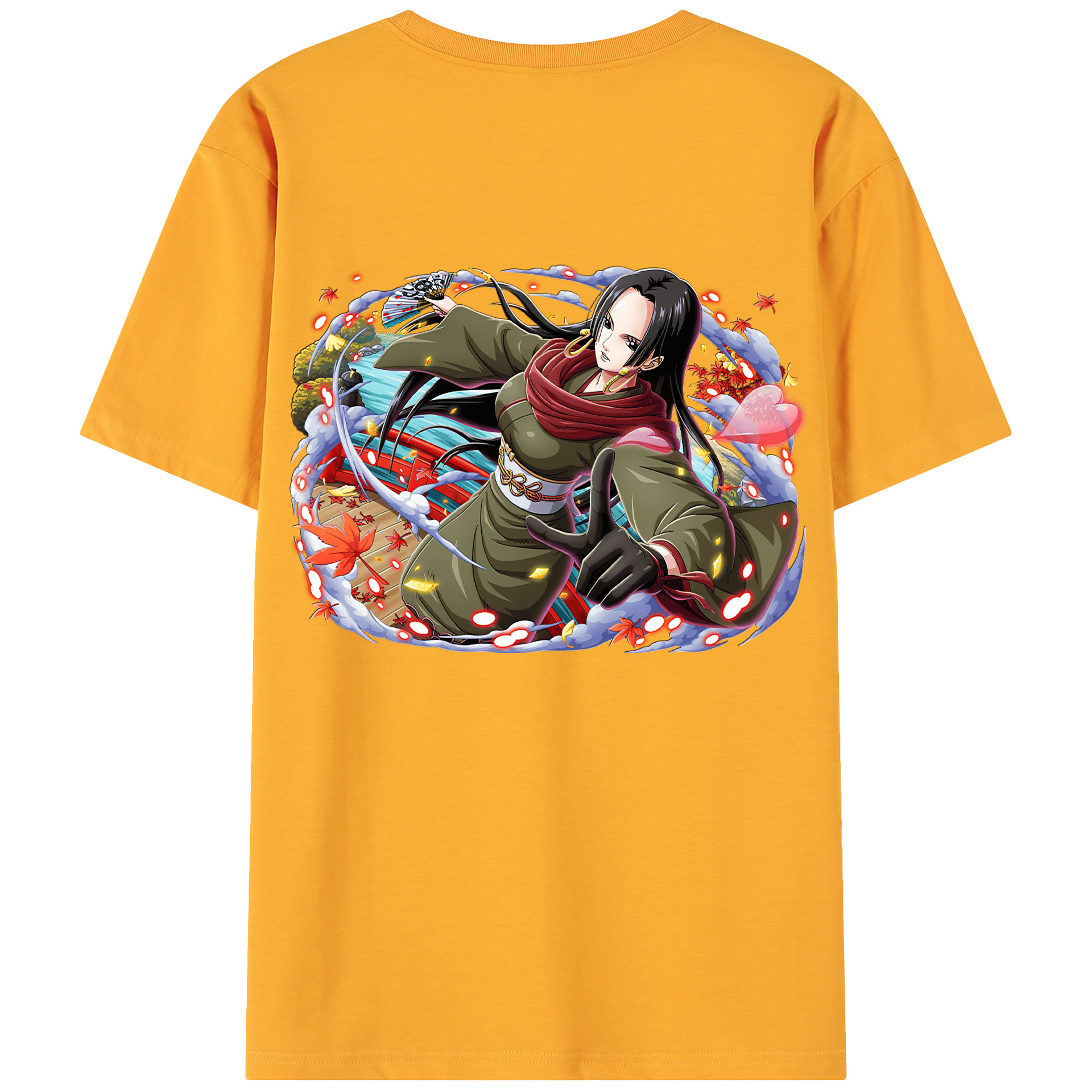 ワンピース ボア・ハンコック ONE PIECE Boa·Hancock 綿100％ メンズ半袖Tシャツ（バックプリント） 通気性