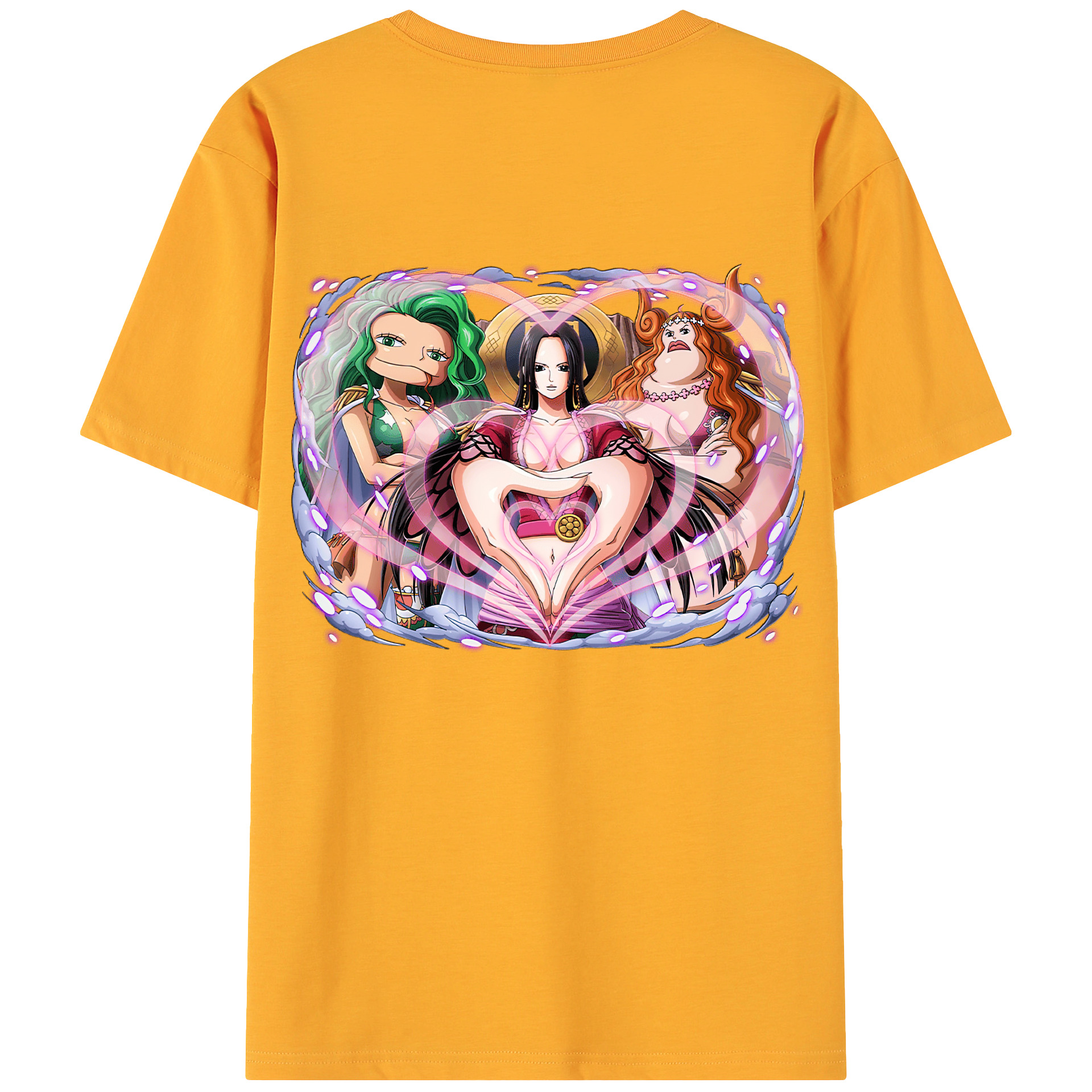 ワンピース ボア・ハンコック ONE PIECE Boa·Hancock 綿100％ メンズ半袖Tシャツ（バックプリント） 通気性