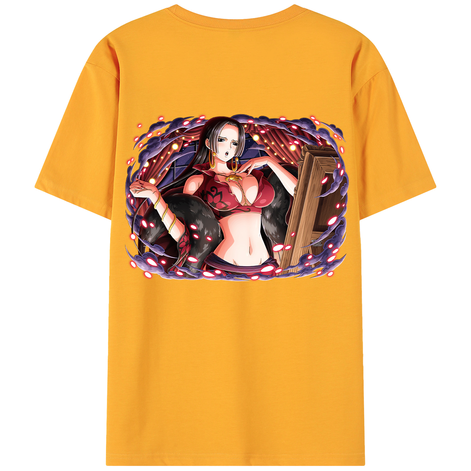 ワンピース ボア・ハンコック ONE PIECE Boa·Hancock 綿100％ メンズ半袖Tシャツ（バックプリント） 通気性