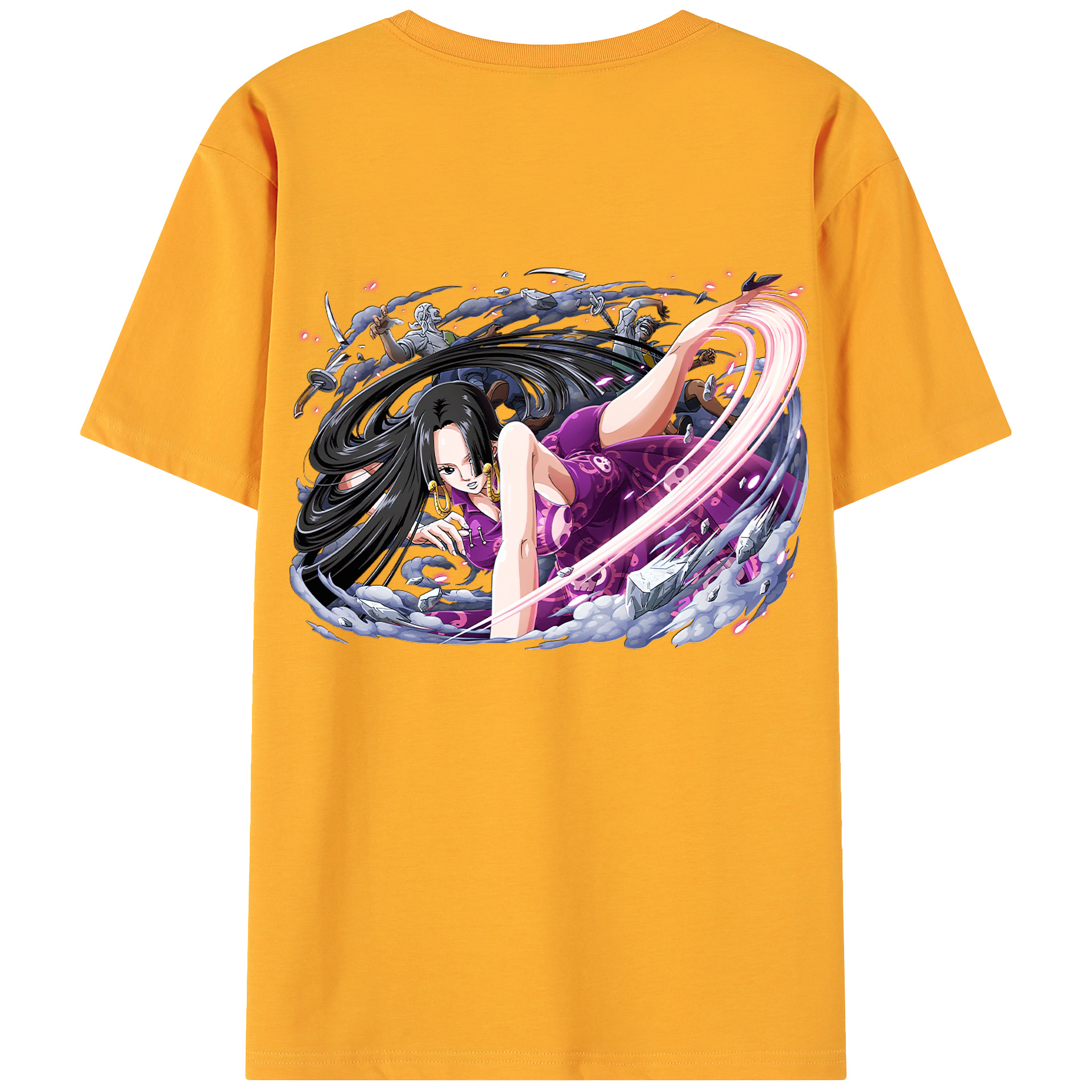 ワンピース ボア・ハンコック ONE PIECE Boa·Hancock 綿100％ メンズ半袖Tシャツ（バックプリント） 通気性