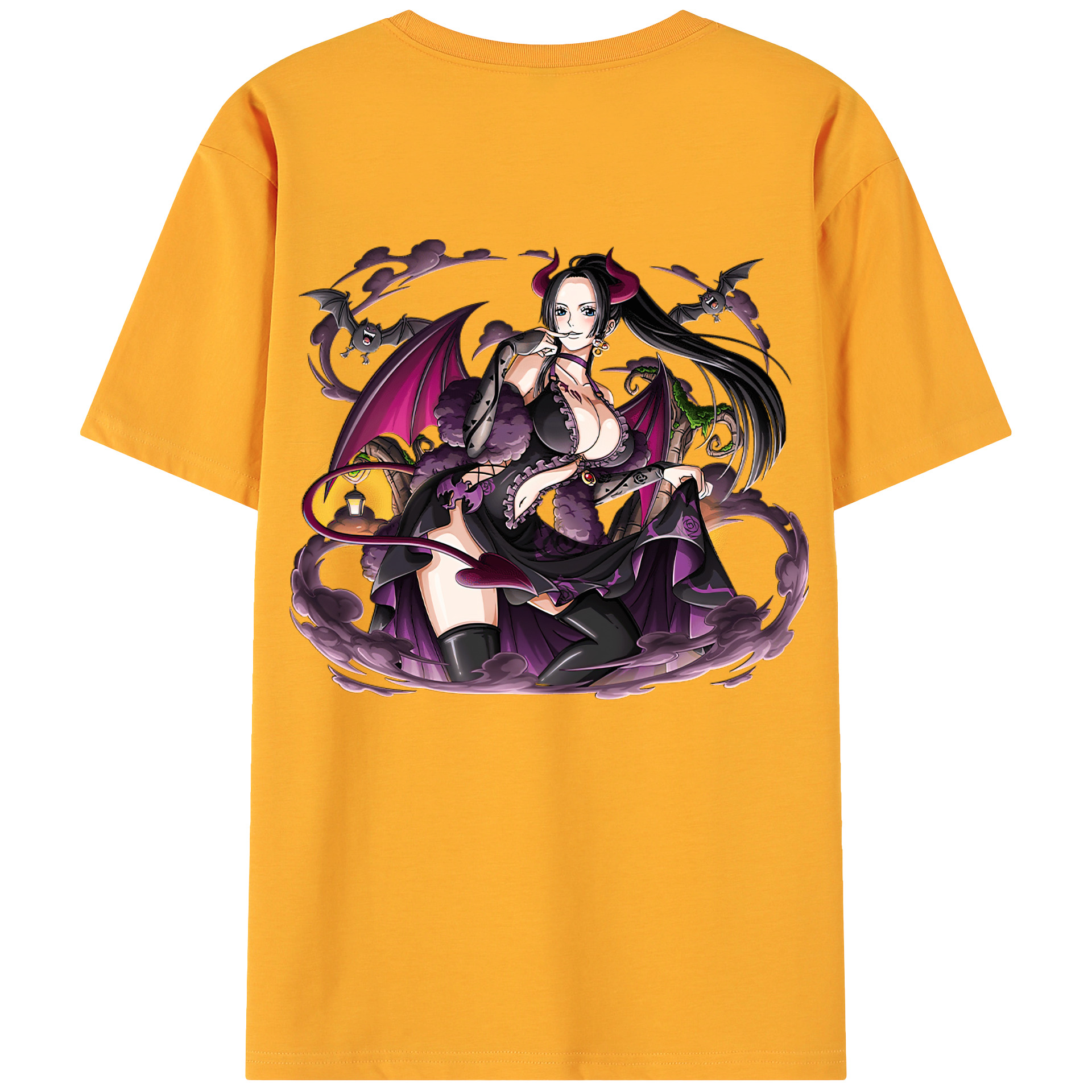 ワンピース ボア・ハンコック ONE PIECE Boa·Hancock 綿100％ メンズ半袖Tシャツ（バックプリント） 通気性