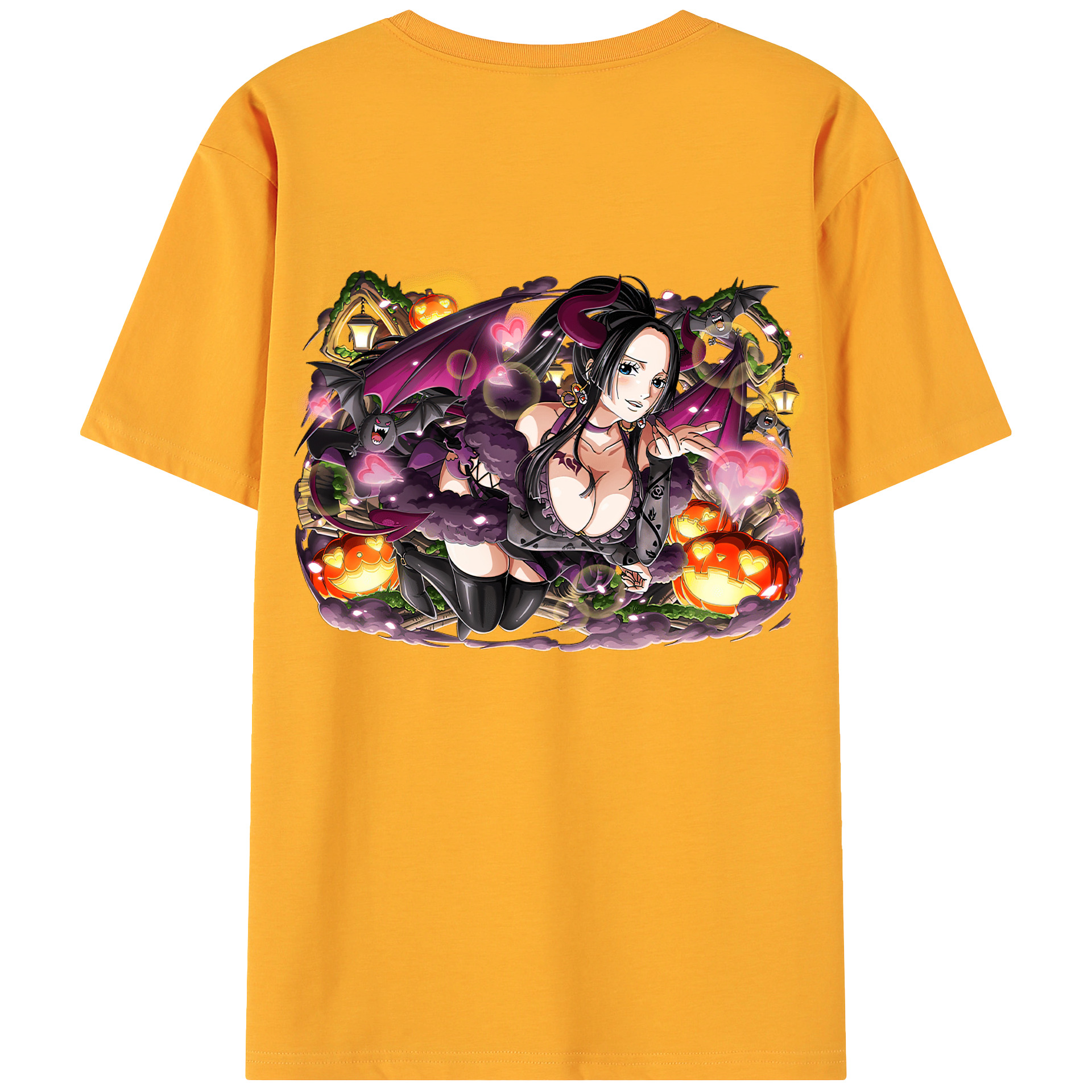 ワンピース ボア・ハンコック ONE PIECE Boa·Hancock 綿100％ メンズ半袖Tシャツ（バックプリント） 通気性