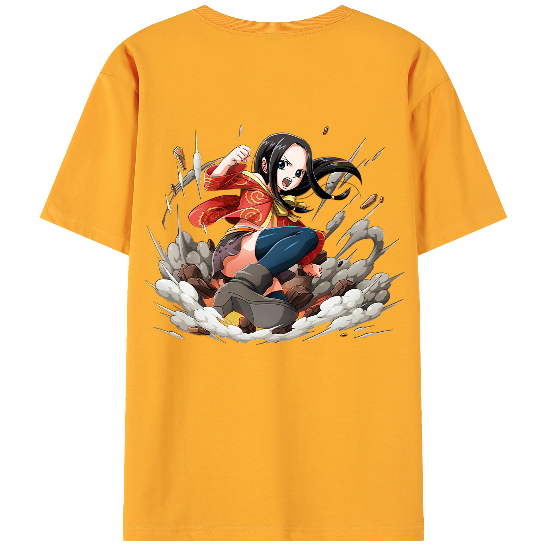 ワンピース ボア・ハンコック ONE PIECE Boa·Hancock 綿100％ メンズ半袖Tシャツ（バックプリント） 通気性