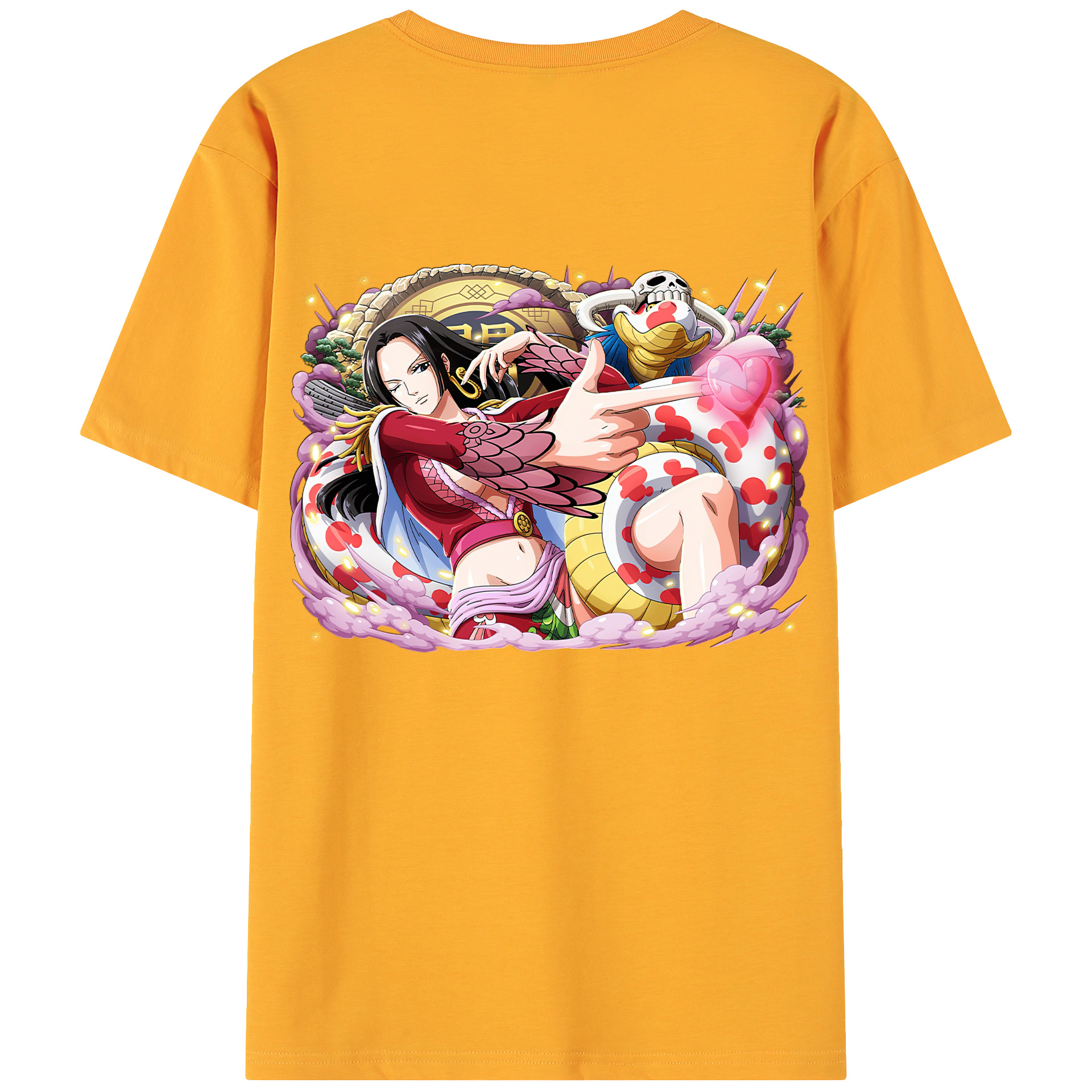 ワンピース ボア・ハンコック ONE PIECE Boa·Hancock 綿100％ メンズ半袖Tシャツ（バックプリント） 通気性