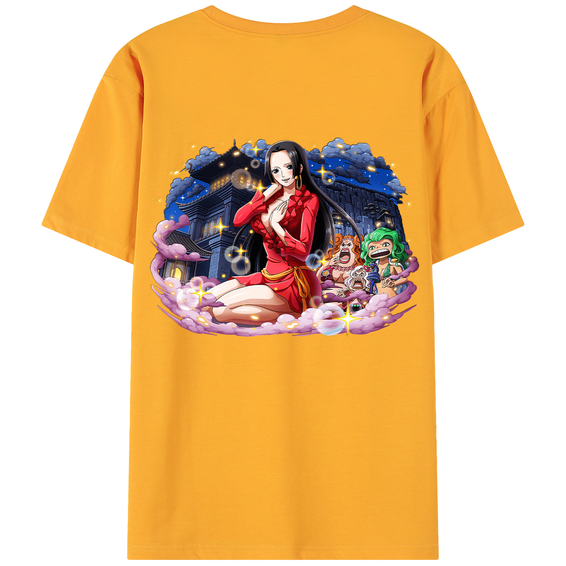 ワンピース ボア・ハンコック ONE PIECE Boa·Hancock 綿100％ メンズ半袖Tシャツ（バックプリント） 通気性
