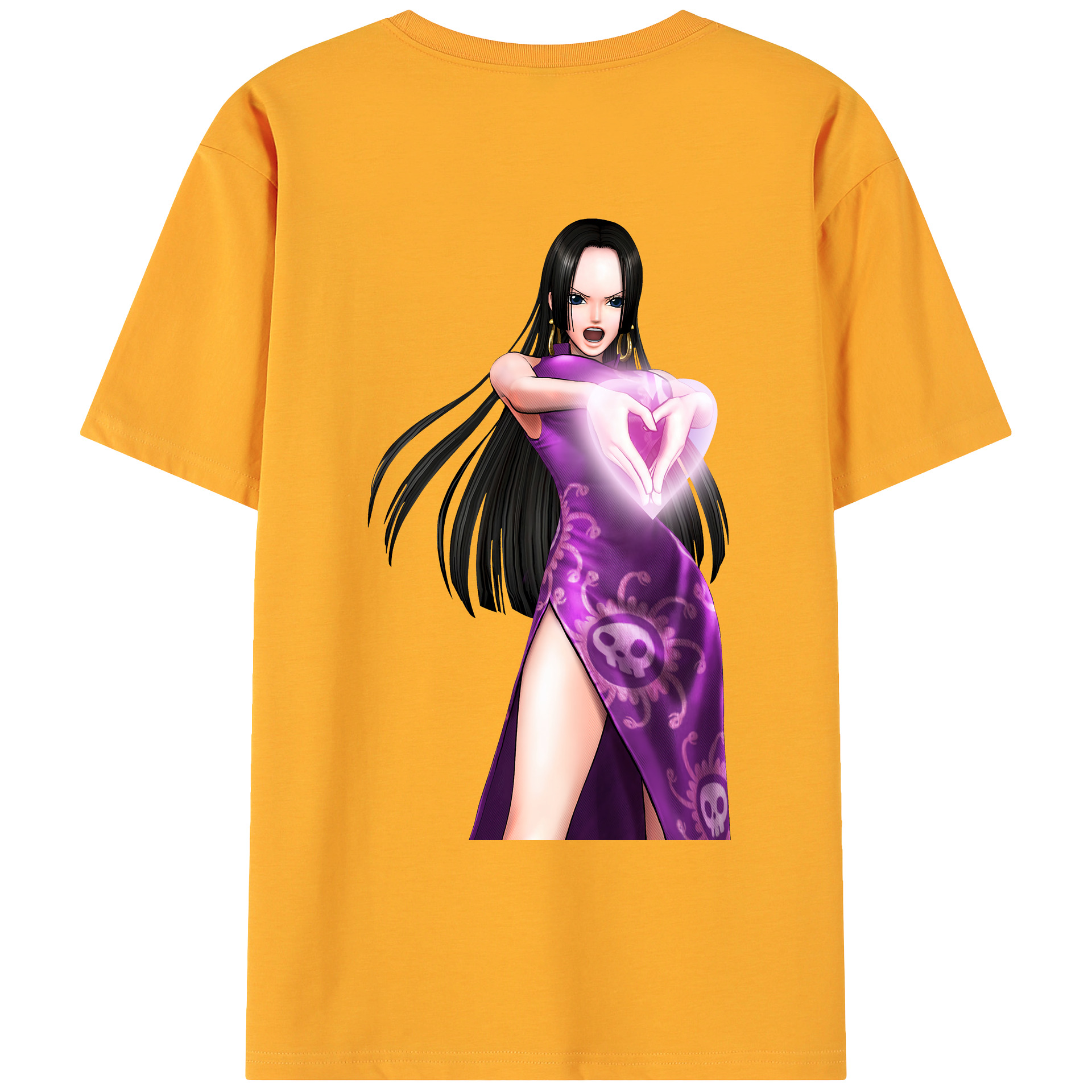 ワンピース ボア・ハンコック ONE PIECE Boa·Hancock 綿100％ メンズ半袖Tシャツ（バックプリント） 通気性