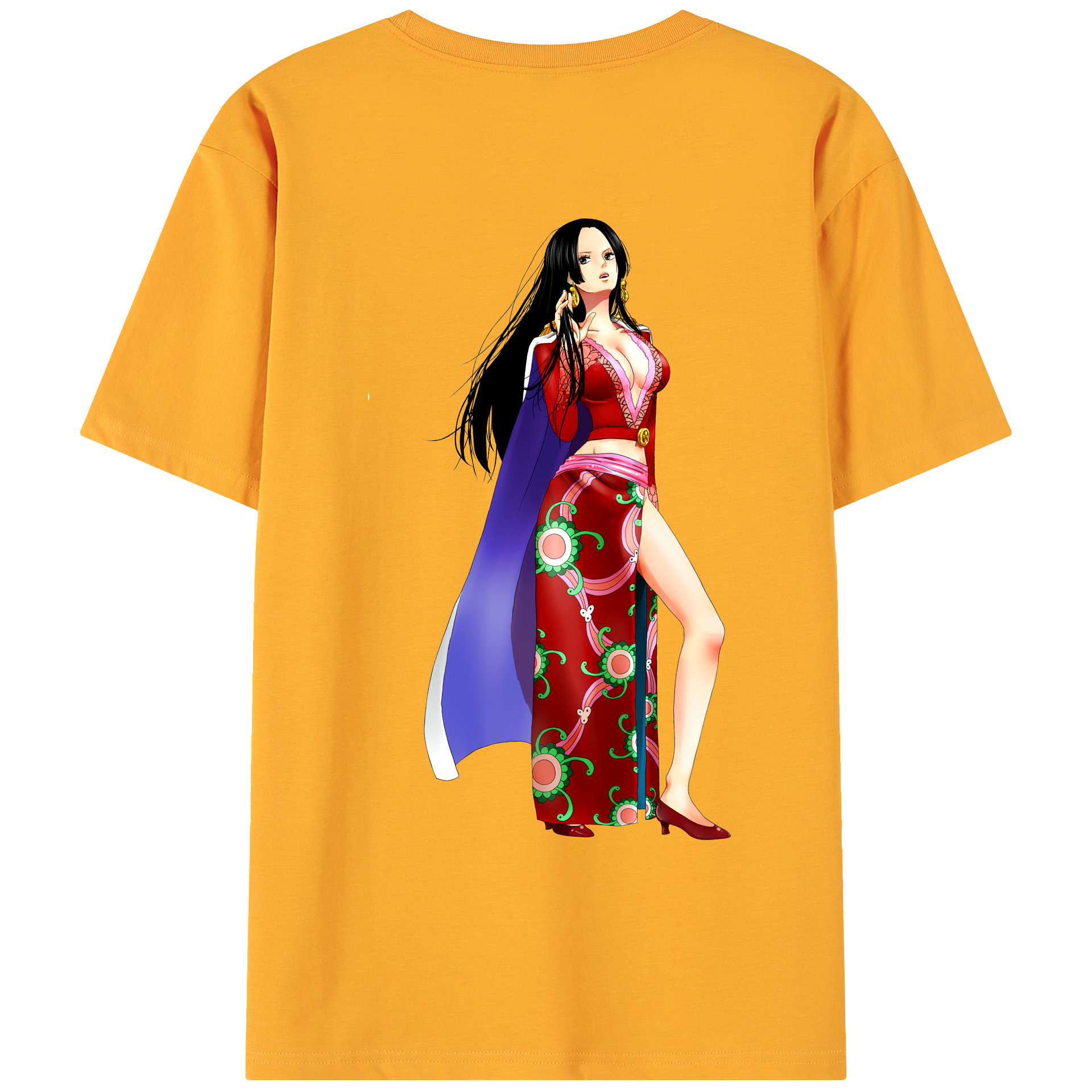 ワンピース ボア・ハンコック ONE PIECE Boa·Hancock 綿100％ メンズ半袖Tシャツ（バックプリント） 通気性