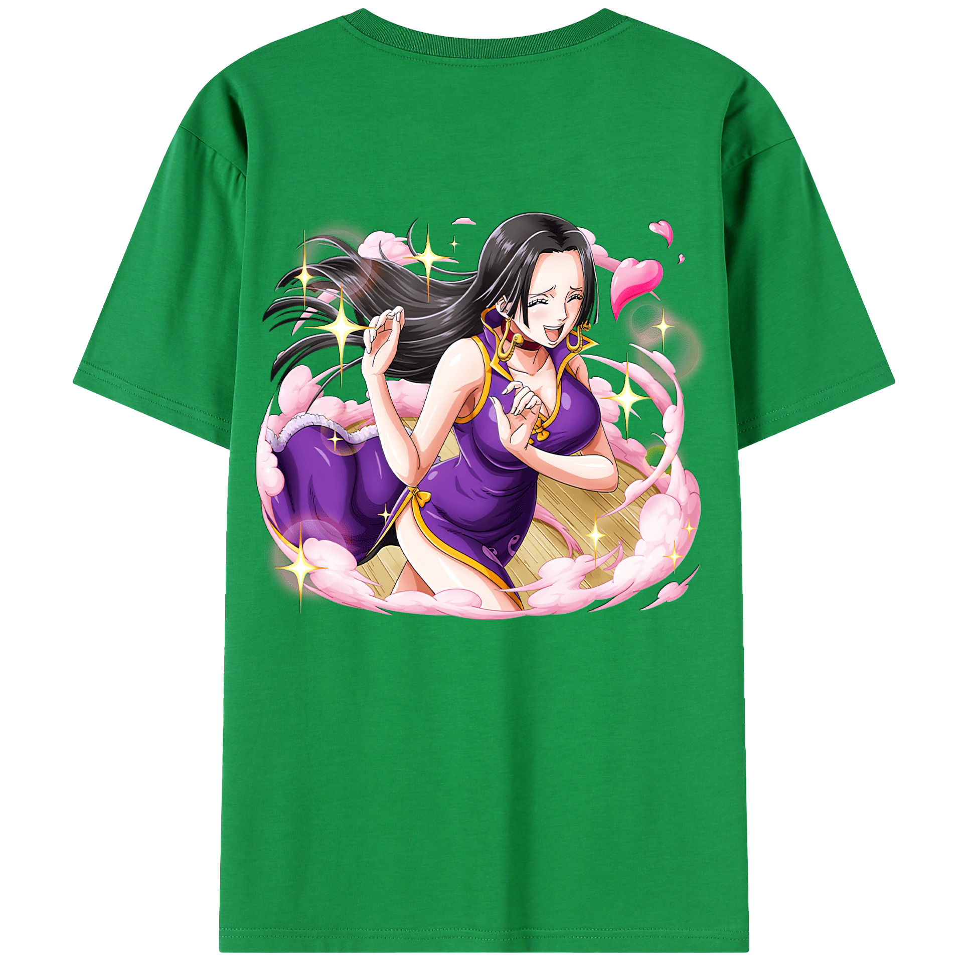 ワンピース ボア・ハンコック ONE PIECE Boa·Hancock 綿100％ メンズ半袖Tシャツ（バックプリント） 通気性