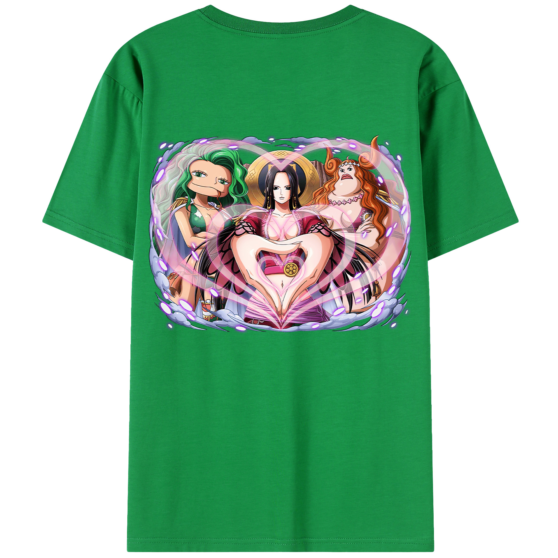 ワンピース ボア・ハンコック ONE PIECE Boa·Hancock 綿100％ メンズ半袖Tシャツ（バックプリント） 通気性