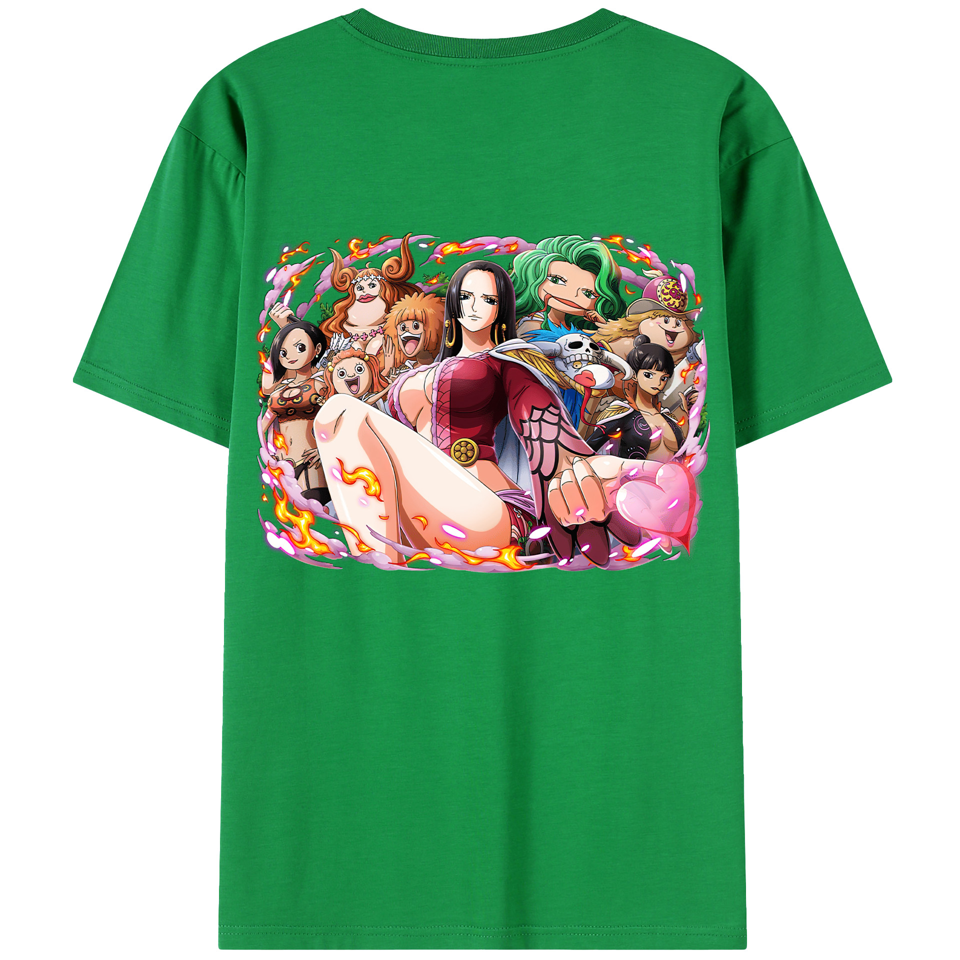 ワンピース ボア・ハンコック ONE PIECE Boa·Hancock 綿100％ メンズ半袖Tシャツ（バックプリント） 通気性