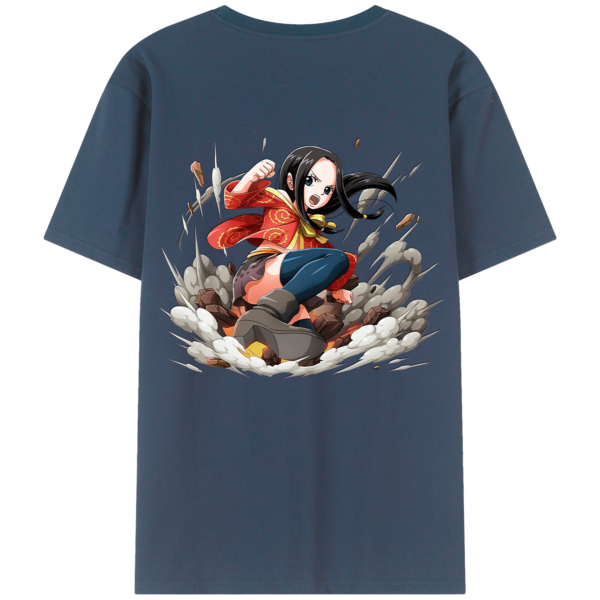 ワンピース ボア・ハンコック ONE PIECE Boa·Hancock 綿100％ メンズ半袖Tシャツ（バックプリント） 通気性