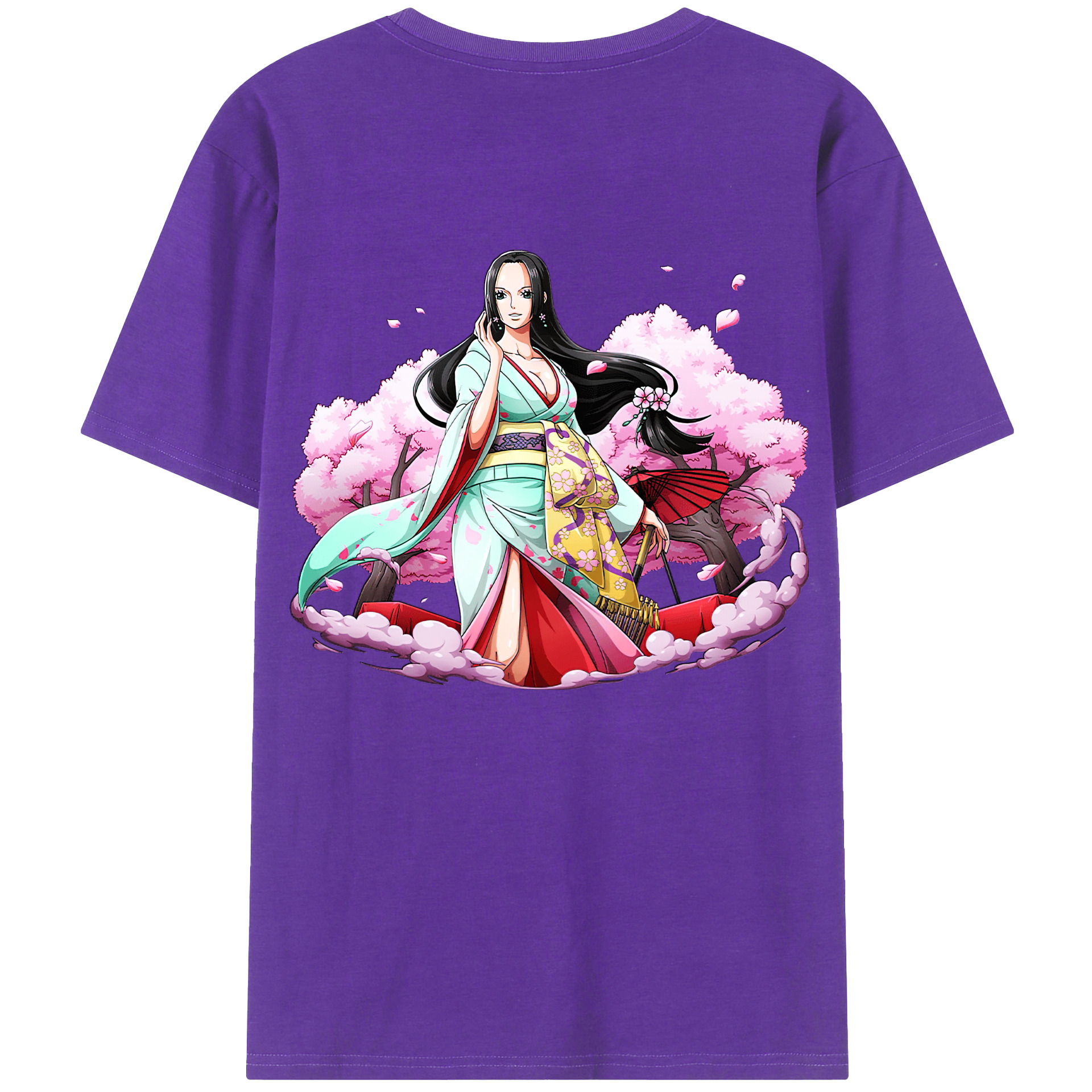 ワンピース ボア・ハンコック ONE PIECE Boa·Hancock 綿100％ メンズ半袖Tシャツ（バックプリント） 通気性