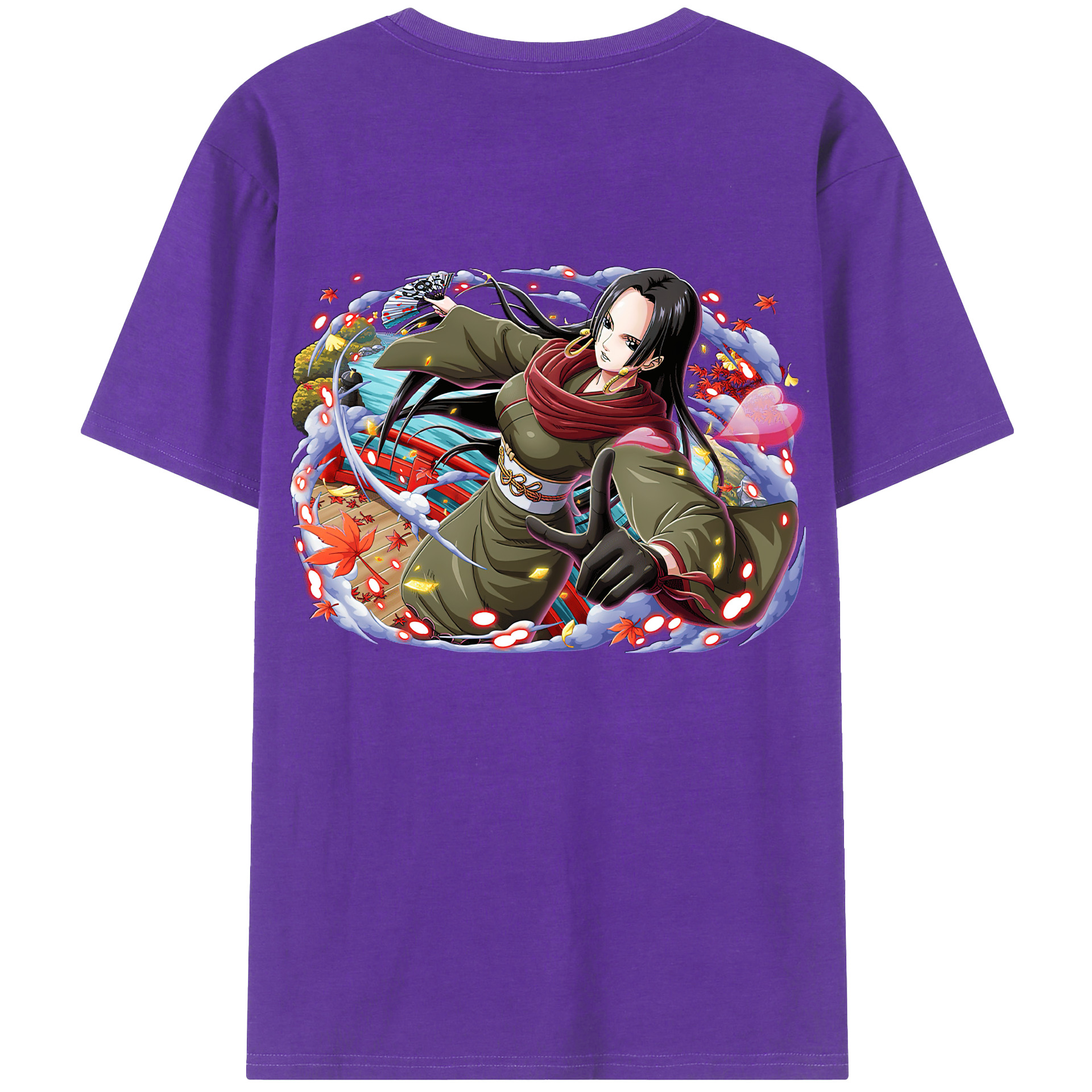 ワンピース ボア・ハンコック ONE PIECE Boa·Hancock 綿100％ メンズ半袖Tシャツ（バックプリント） 通気性