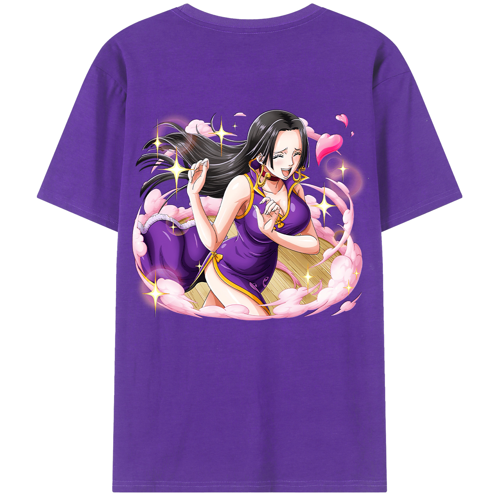 ワンピース ボア・ハンコック ONE PIECE Boa·Hancock 綿100％ メンズ半袖Tシャツ（バックプリント） 通気性