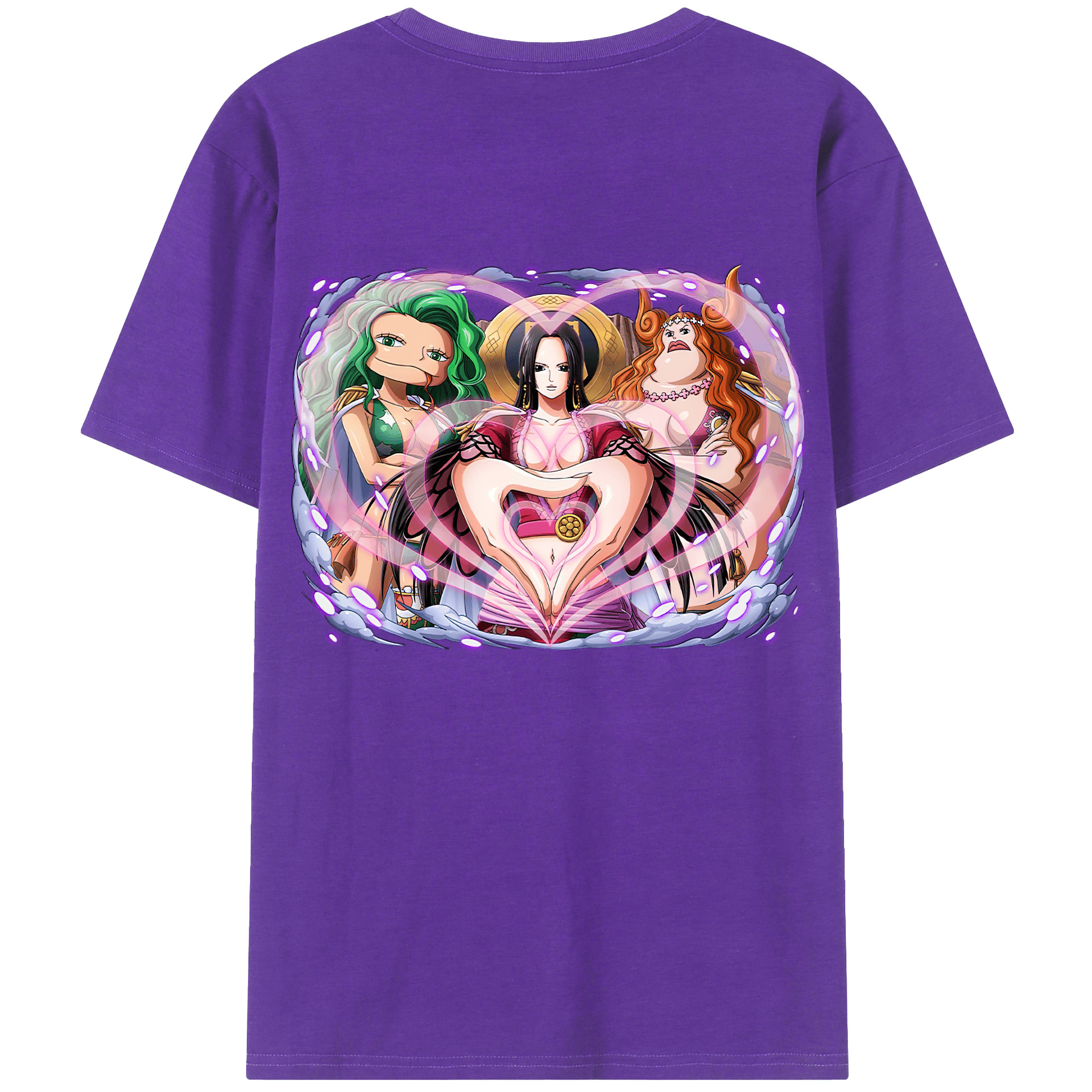 ワンピース ボア・ハンコック ONE PIECE Boa·Hancock 綿100％ メンズ半袖Tシャツ（バックプリント） 通気性