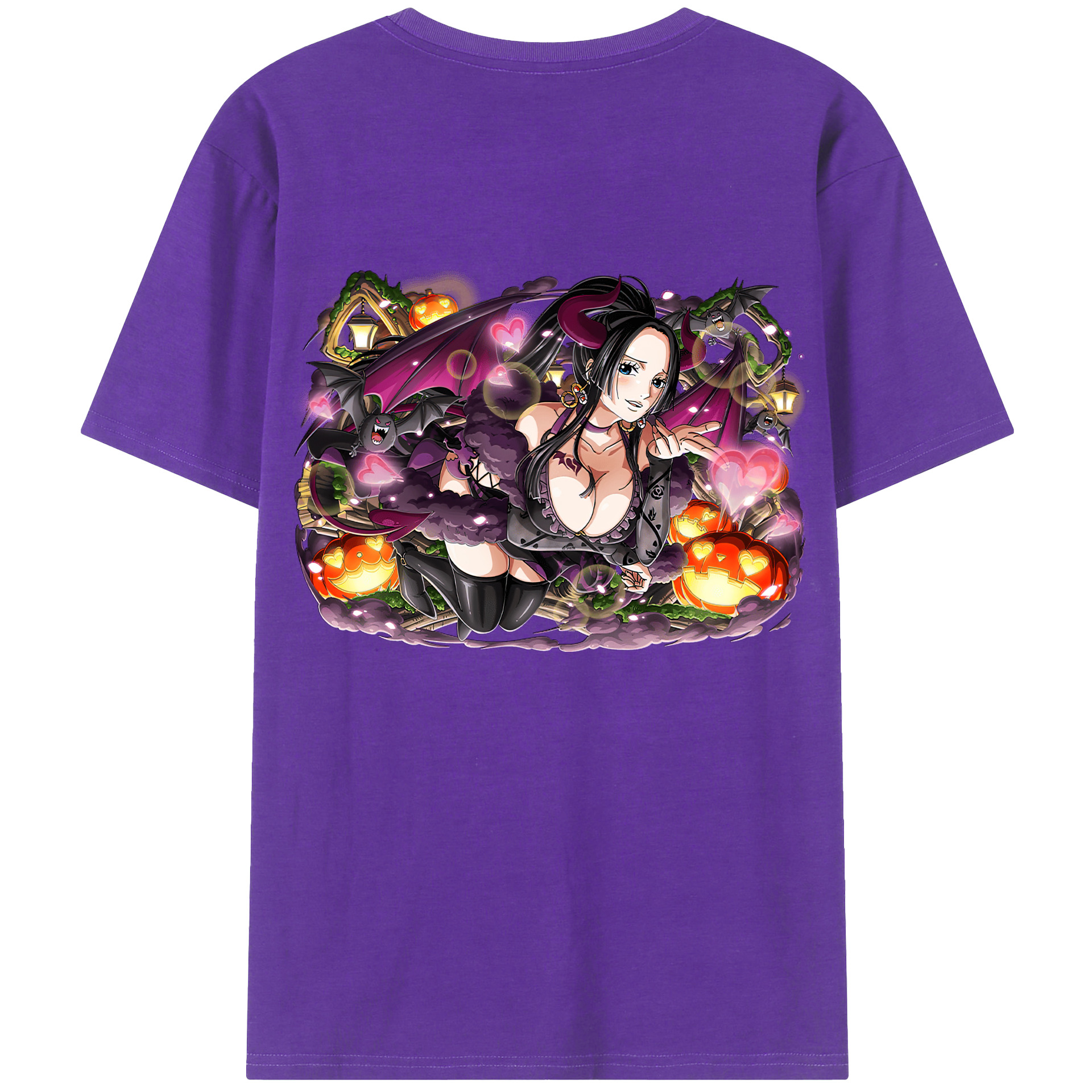 ワンピース ボア・ハンコック ONE PIECE Boa·Hancock 綿100％ メンズ半袖Tシャツ（バックプリント） 通気性