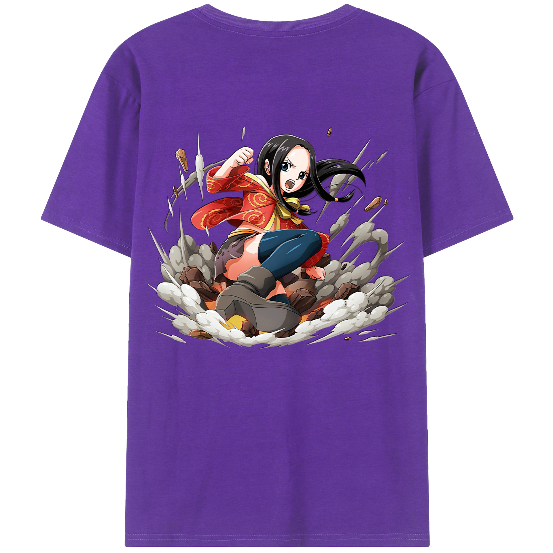 ワンピース ボア・ハンコック ONE PIECE Boa·Hancock 綿100％ メンズ半袖Tシャツ（バックプリント） 通気性