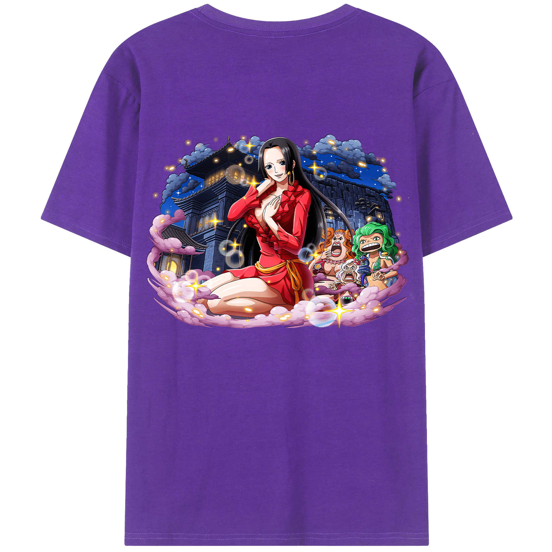 ワンピース ボア・ハンコック ONE PIECE Boa·Hancock 綿100％ メンズ半袖Tシャツ（バックプリント） 通気性