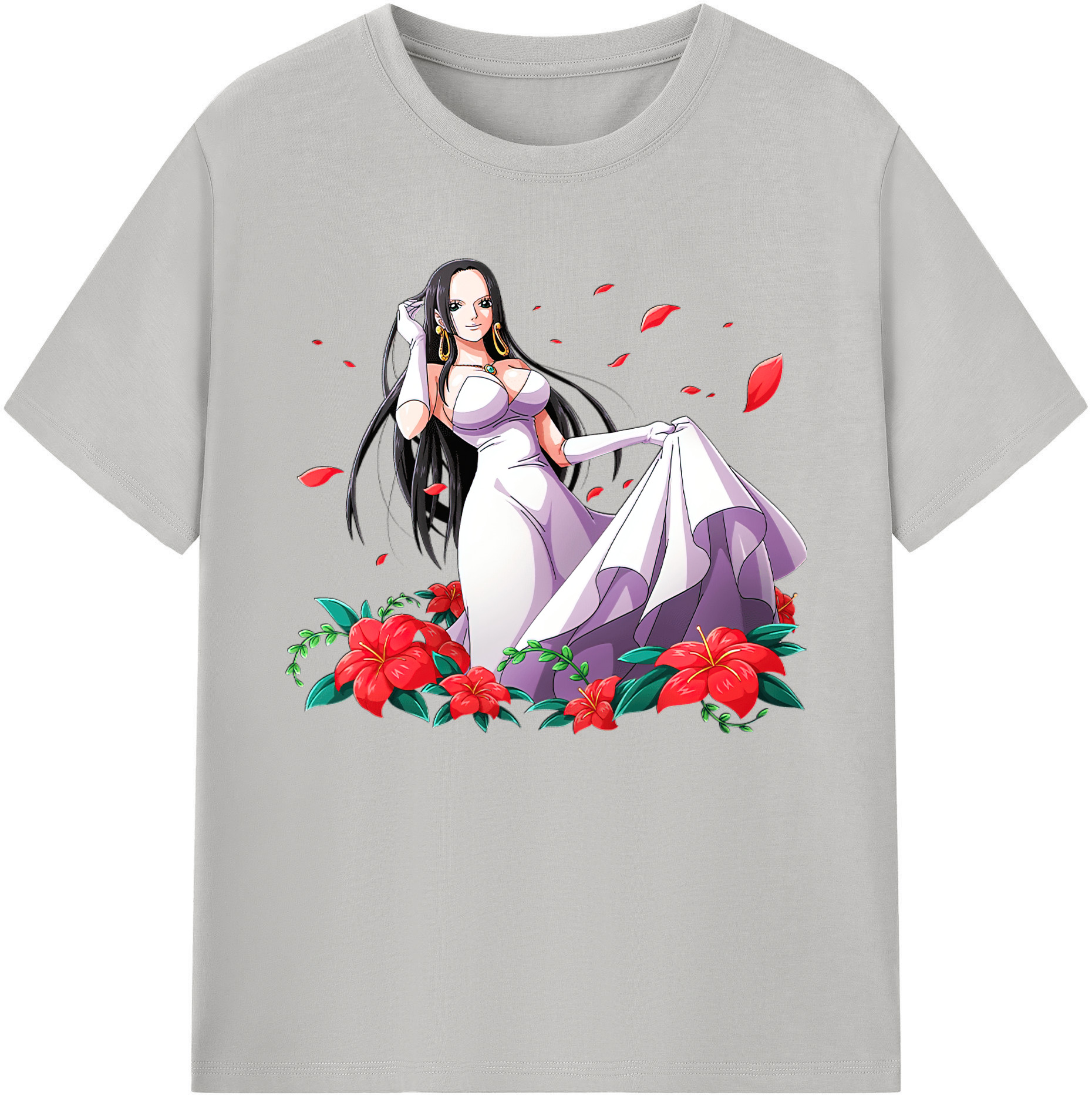 ワンピース ボア・ハンコック ONE PIECE Boa·Hancock 綿100％ メンズ半袖Tシャツ｜肌触りやわらか＆通気性