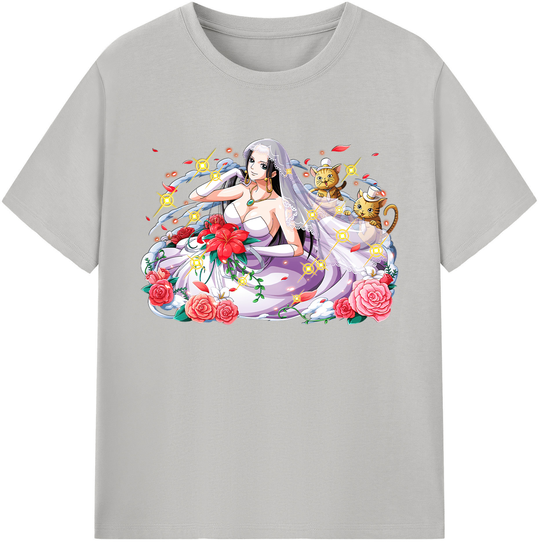 ワンピース ボア・ハンコック ONE PIECE Boa·Hancock 綿100％ メンズ半袖Tシャツ｜肌触りやわらか＆通気性