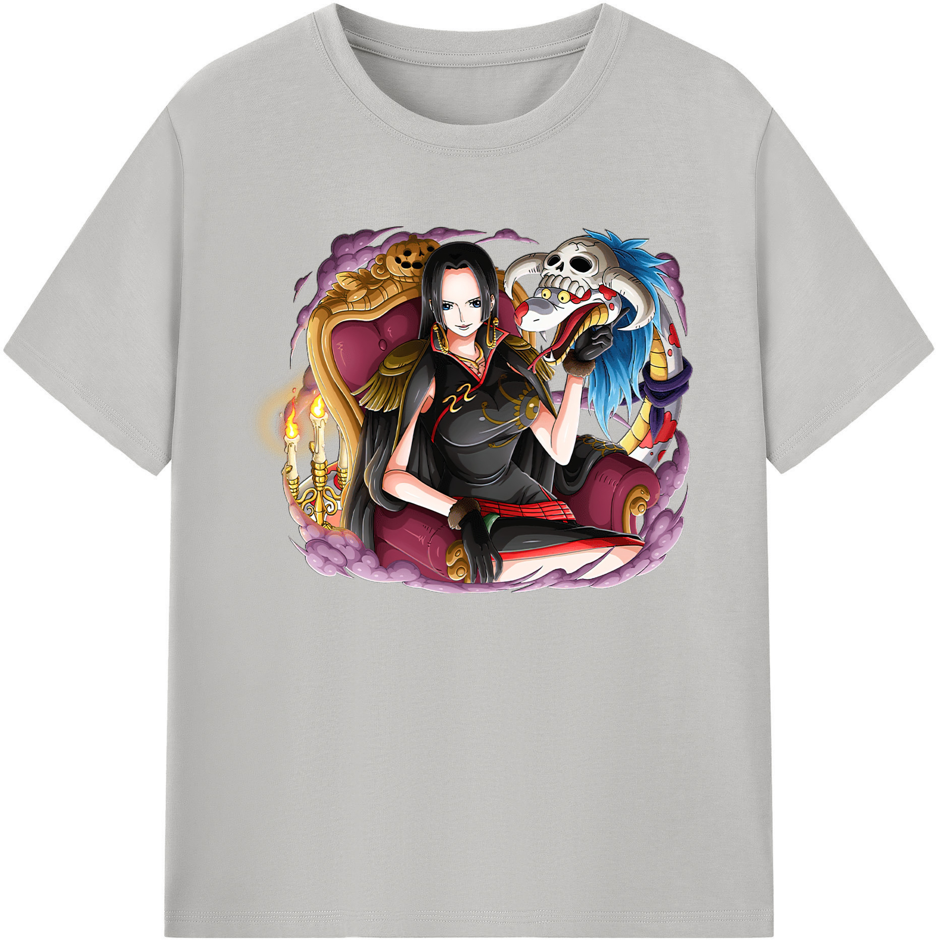 ワンピース ボア・ハンコック ONE PIECE Boa·Hancock 綿100％ メンズ半袖Tシャツ｜肌触りやわらか＆通気性