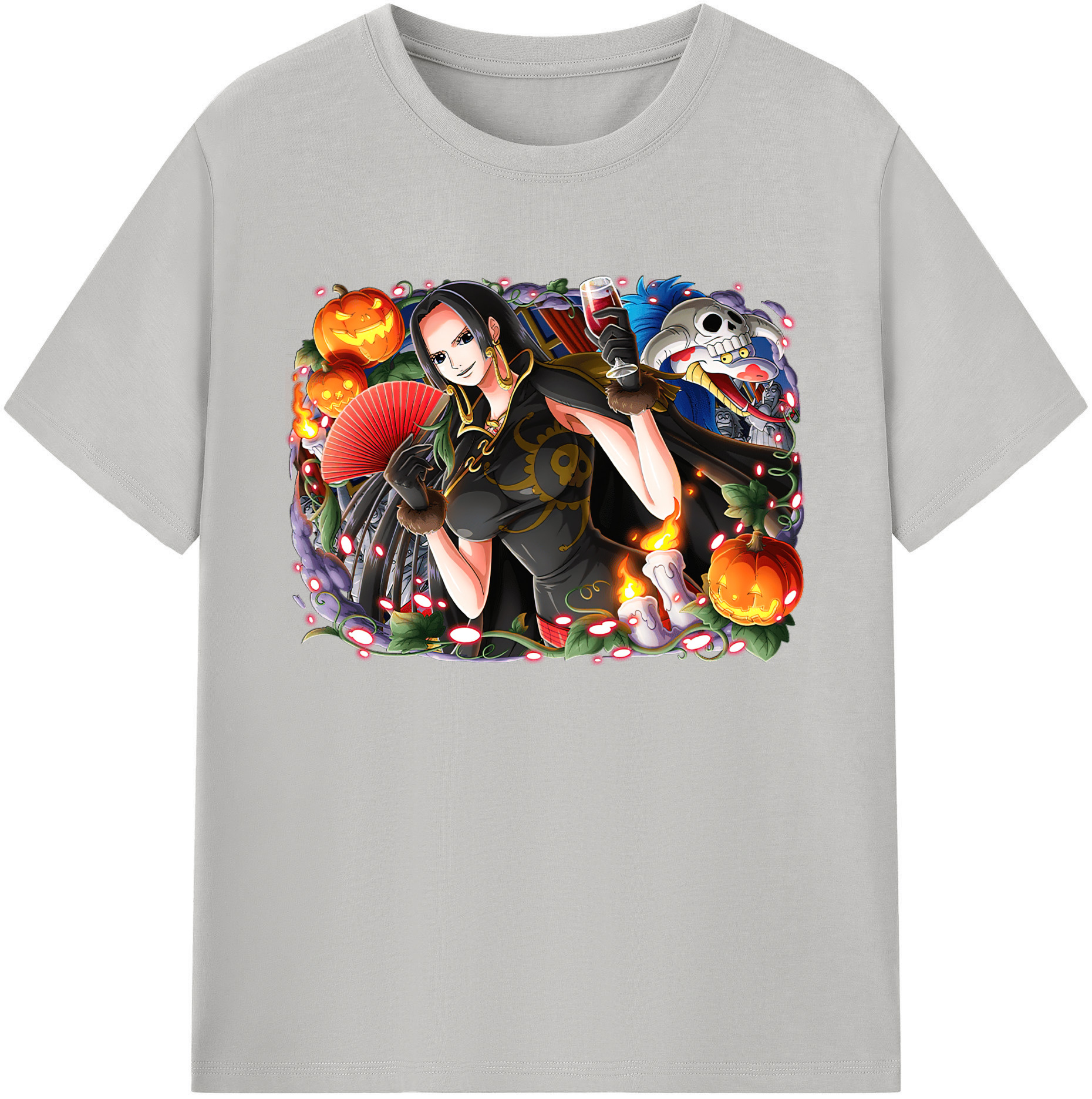 ワンピース ボア・ハンコック ONE PIECE Boa·Hancock 綿100％ メンズ半袖Tシャツ｜肌触りやわらか＆通気性