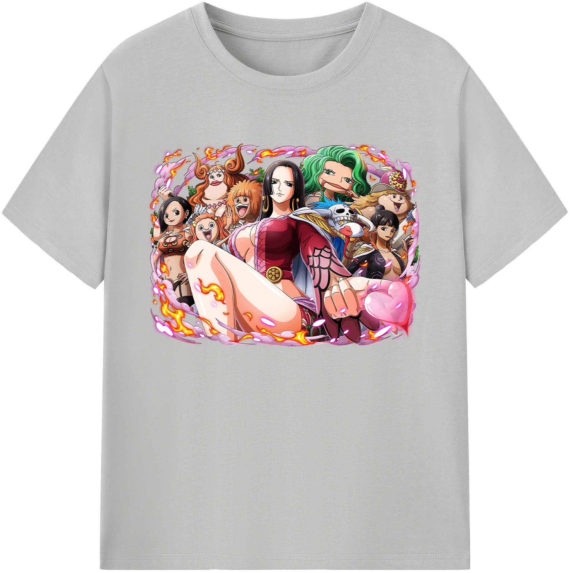 ワンピース ボア・ハンコック ONE PIECE Boa·Hancock 綿100％ メンズ半袖Tシャツ｜肌触りやわらか＆通気性