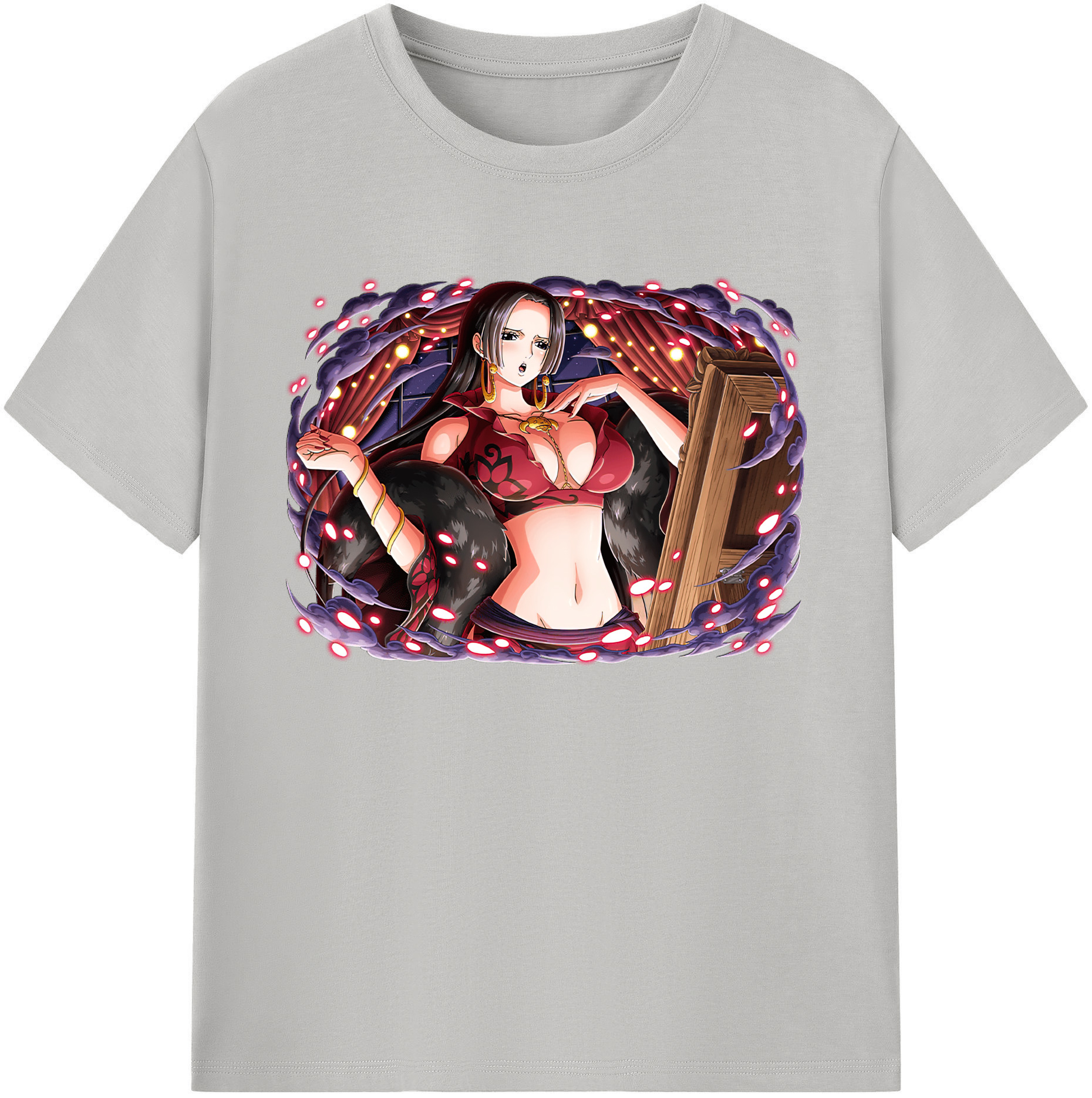 ワンピース ボア・ハンコック ONE PIECE Boa·Hancock 綿100％ メンズ半袖Tシャツ｜肌触りやわらか＆通気性