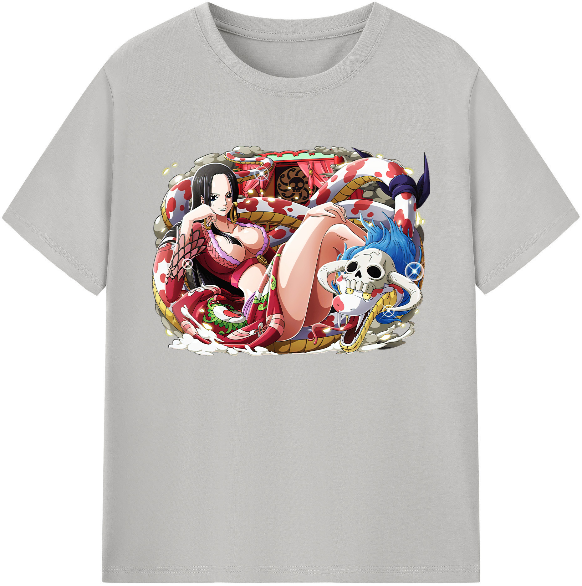 ワンピース ボア・ハンコック ONE PIECE Boa·Hancock 綿100％ メンズ半袖Tシャツ｜肌触りやわらか＆通気性
