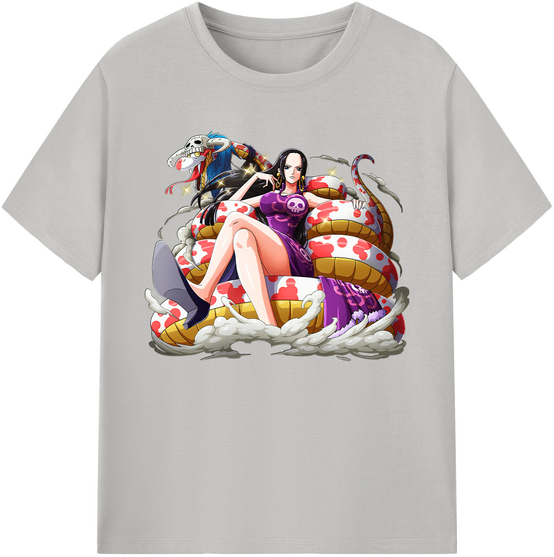 ワンピース ボア・ハンコック ONE PIECE Boa·Hancock 綿100％ メンズ半袖Tシャツ｜肌触りやわらか＆通気性