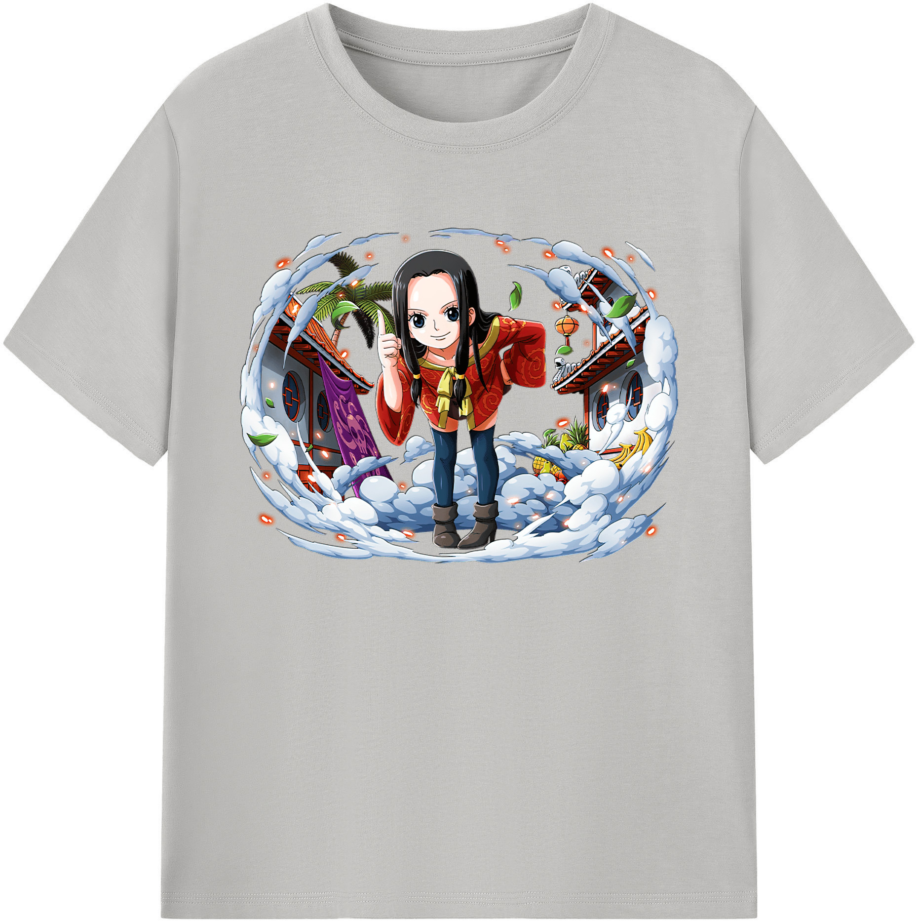 ワンピース ボア・ハンコック ONE PIECE Boa·Hancock 綿100％ メンズ半袖Tシャツ｜肌触りやわらか＆通気性