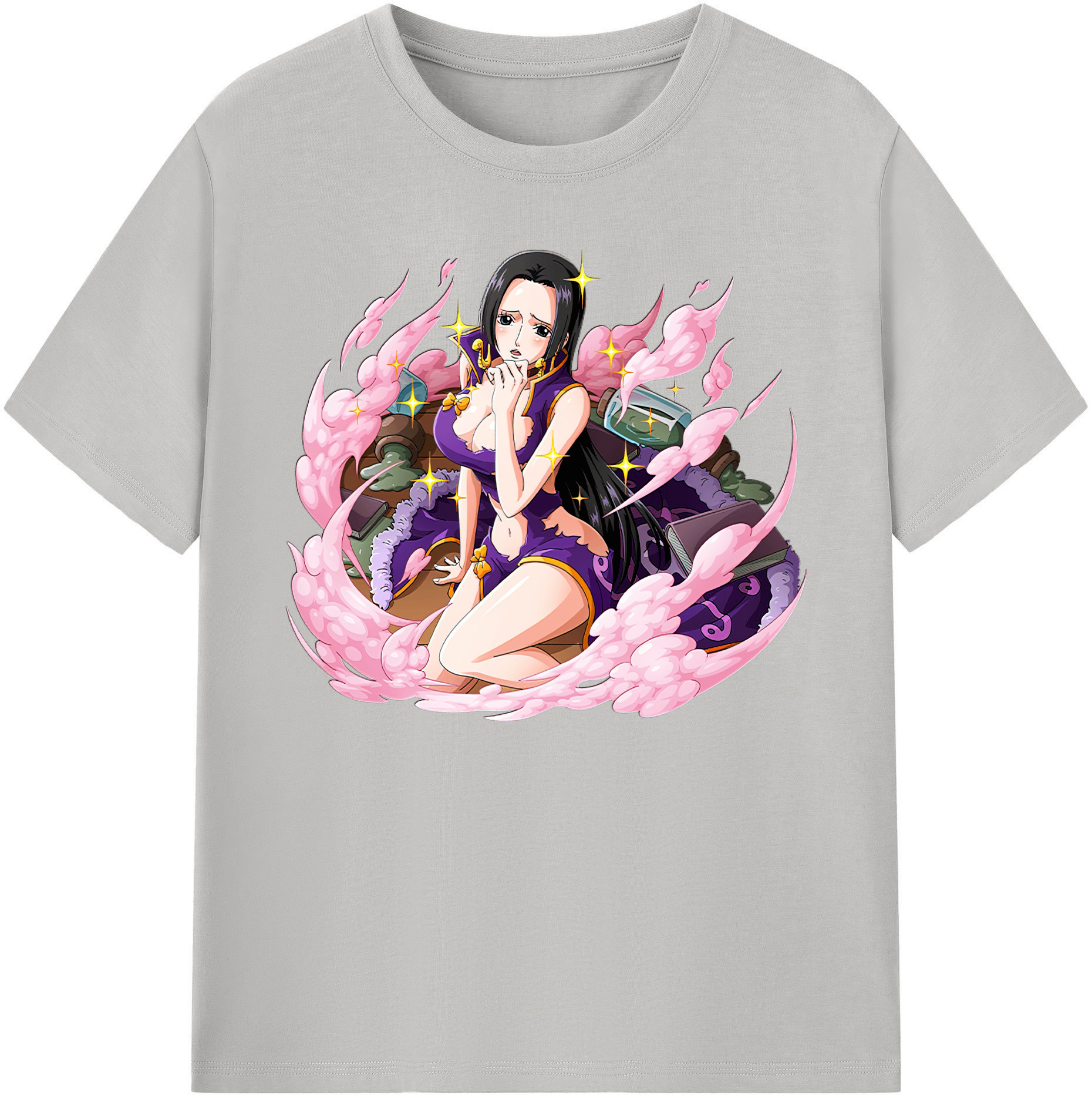 ワンピース ボア・ハンコック ONE PIECE Boa·Hancock 綿100％ メンズ半袖Tシャツ｜肌触りやわらか＆通気性