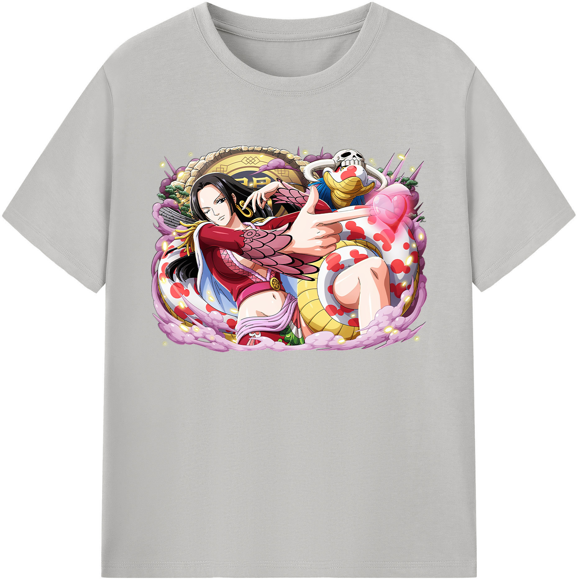 ワンピース ボア・ハンコック ONE PIECE Boa·Hancock 綿100％ メンズ半袖Tシャツ｜肌触りやわらか＆通気性