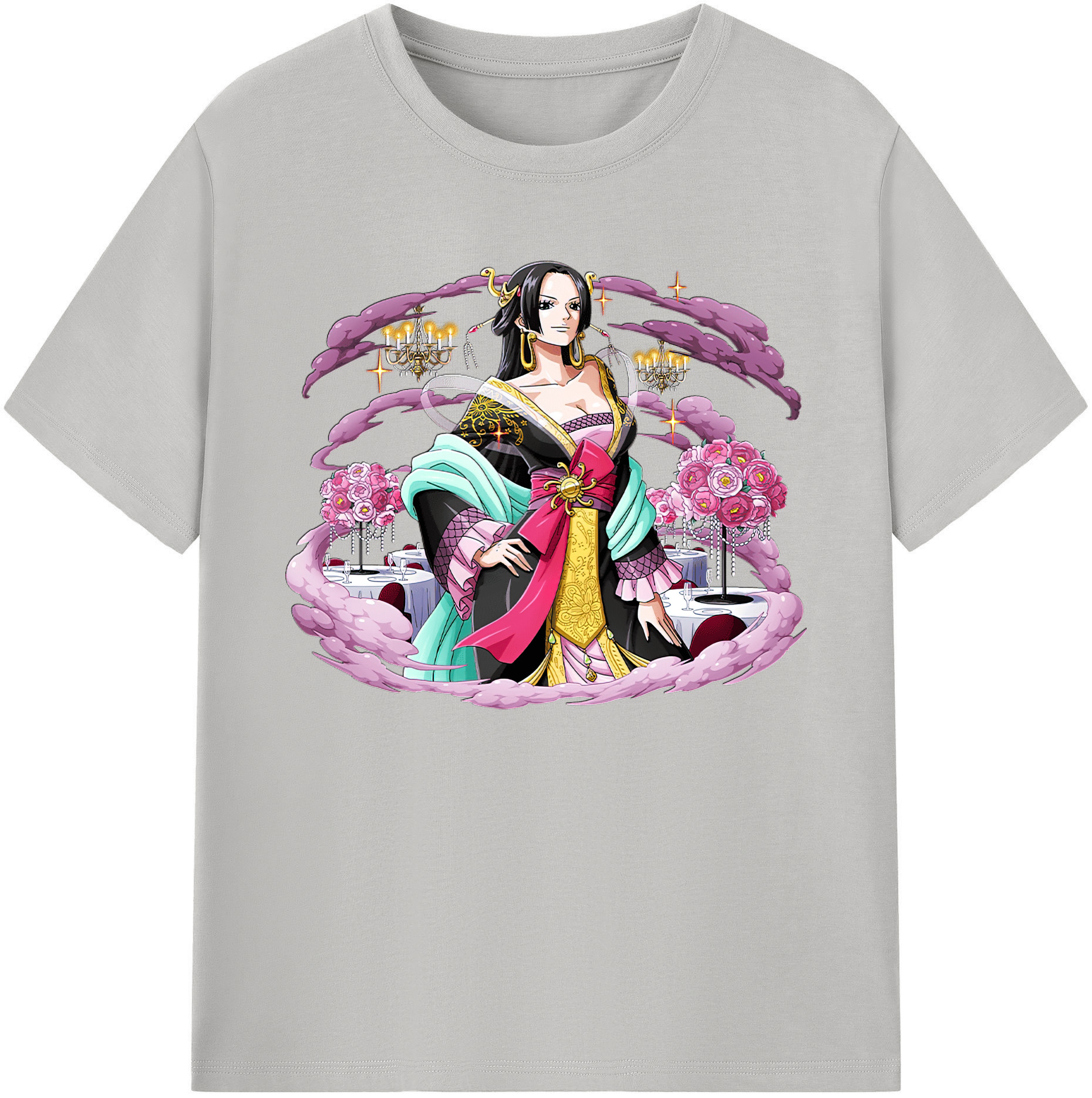 ワンピース ボア・ハンコック ONE PIECE Boa·Hancock 綿100％ メンズ半袖Tシャツ｜肌触りやわらか＆通気性