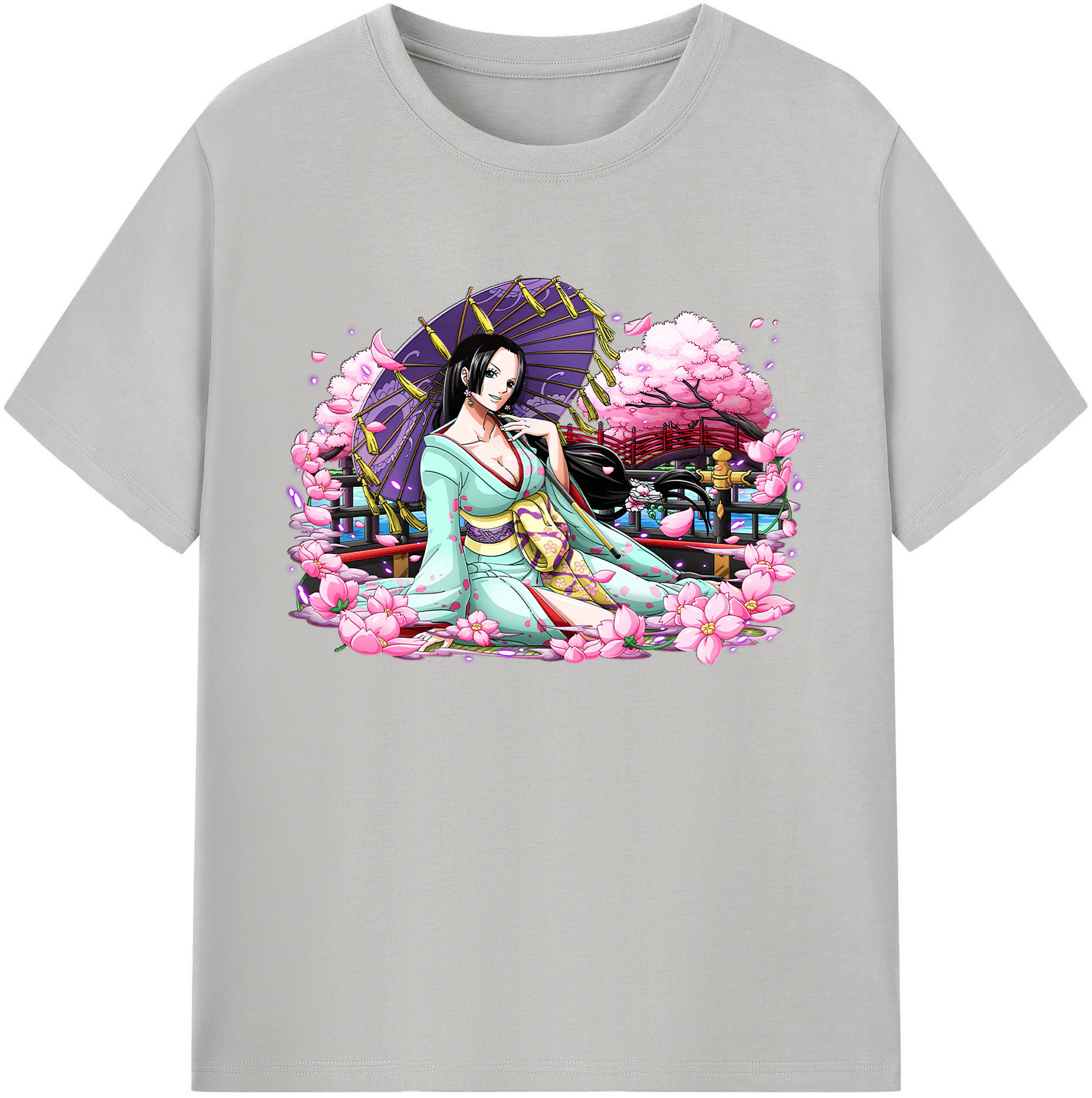 ワンピース ボア・ハンコック ONE PIECE Boa·Hancock 綿100％ メンズ半袖Tシャツ｜肌触りやわらか＆通気性
